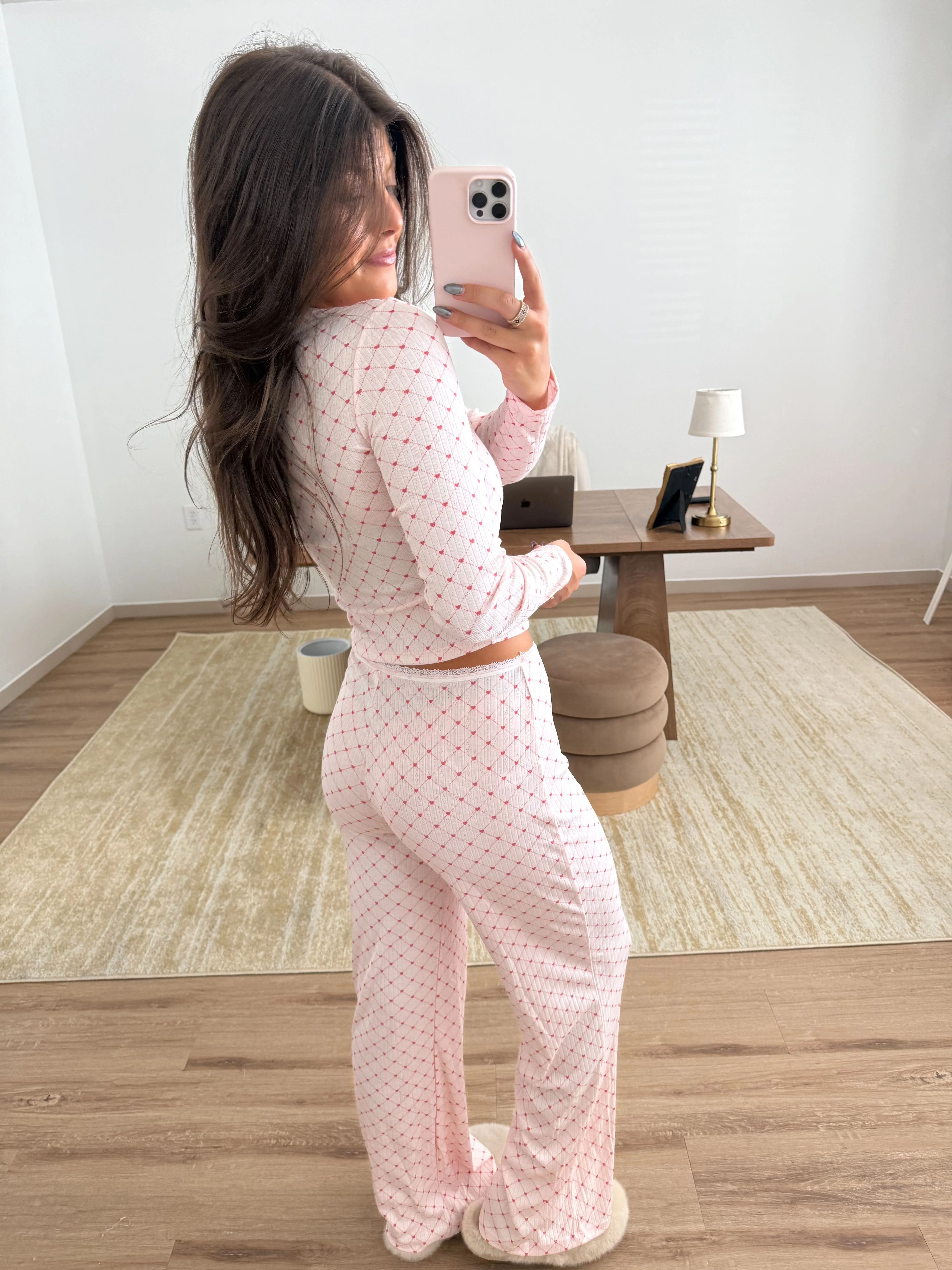 Pink Hearts Pj Set - Image 9