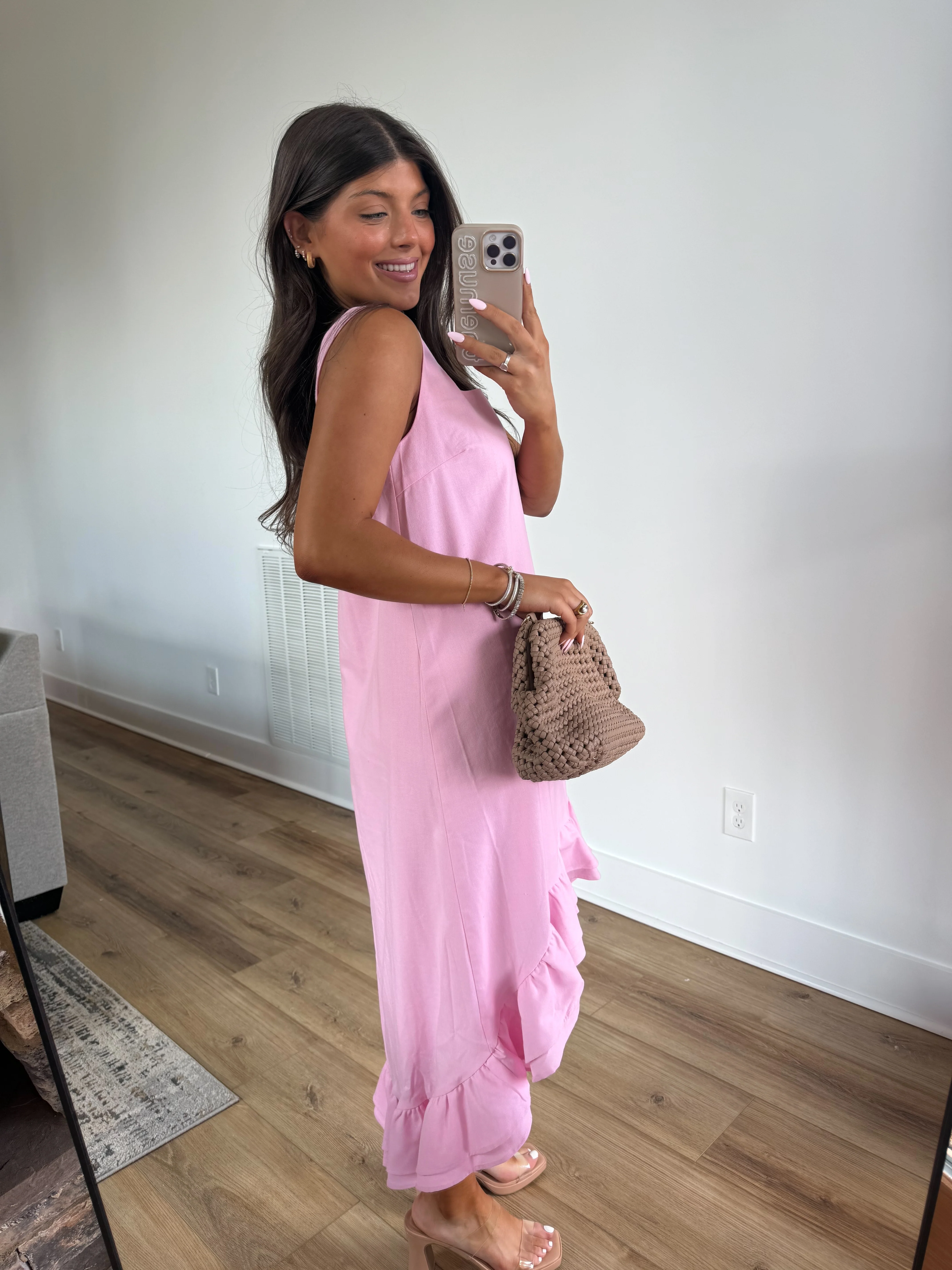 Pink High Low Dress - Image 3