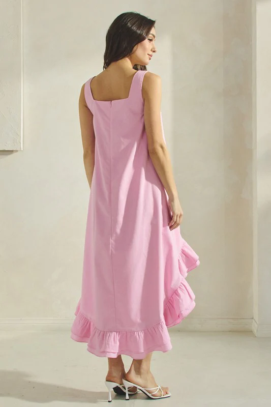 Pink High Low Dress - Image 6