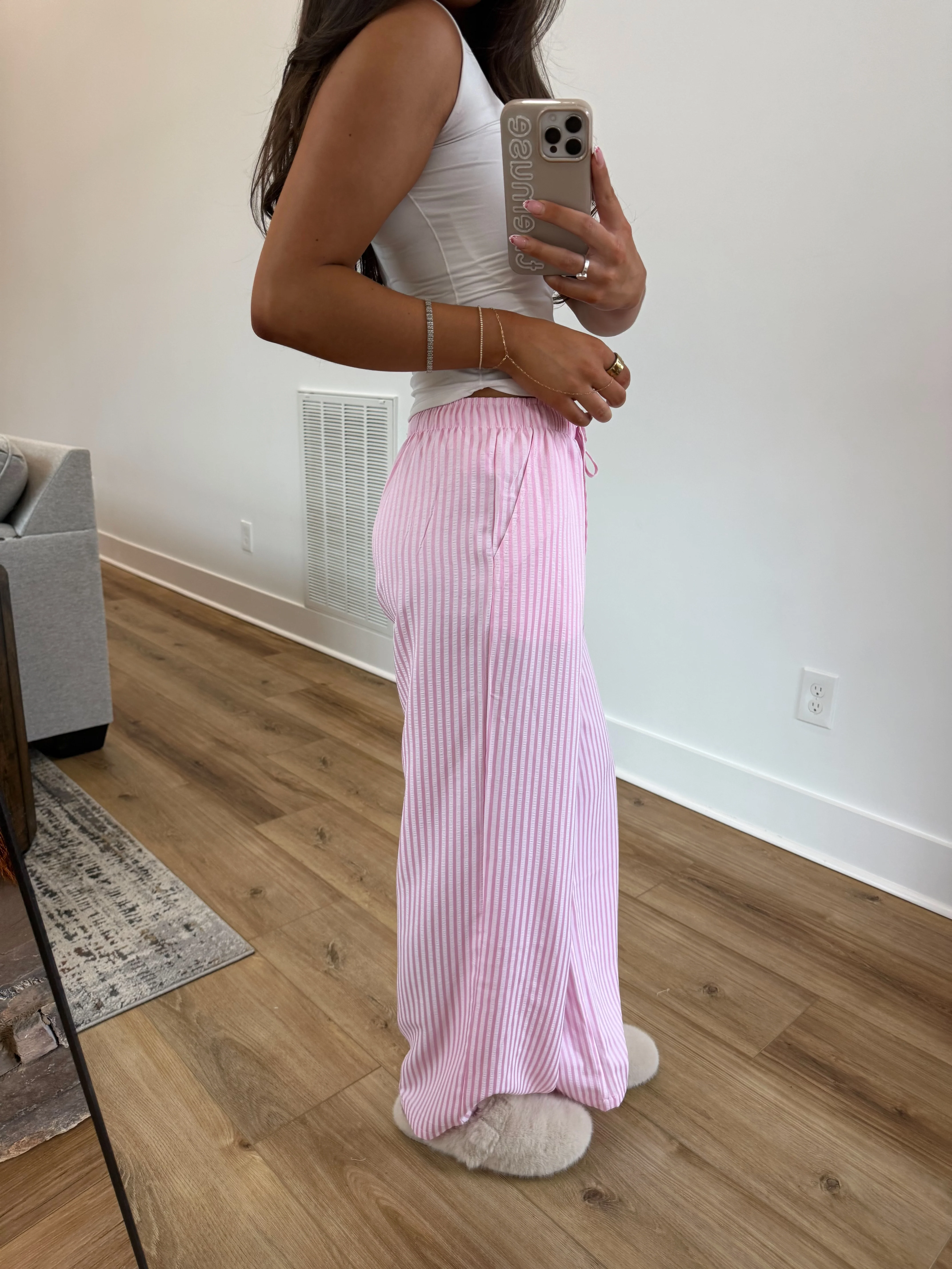 Pink Seersucker Pants - Image 4