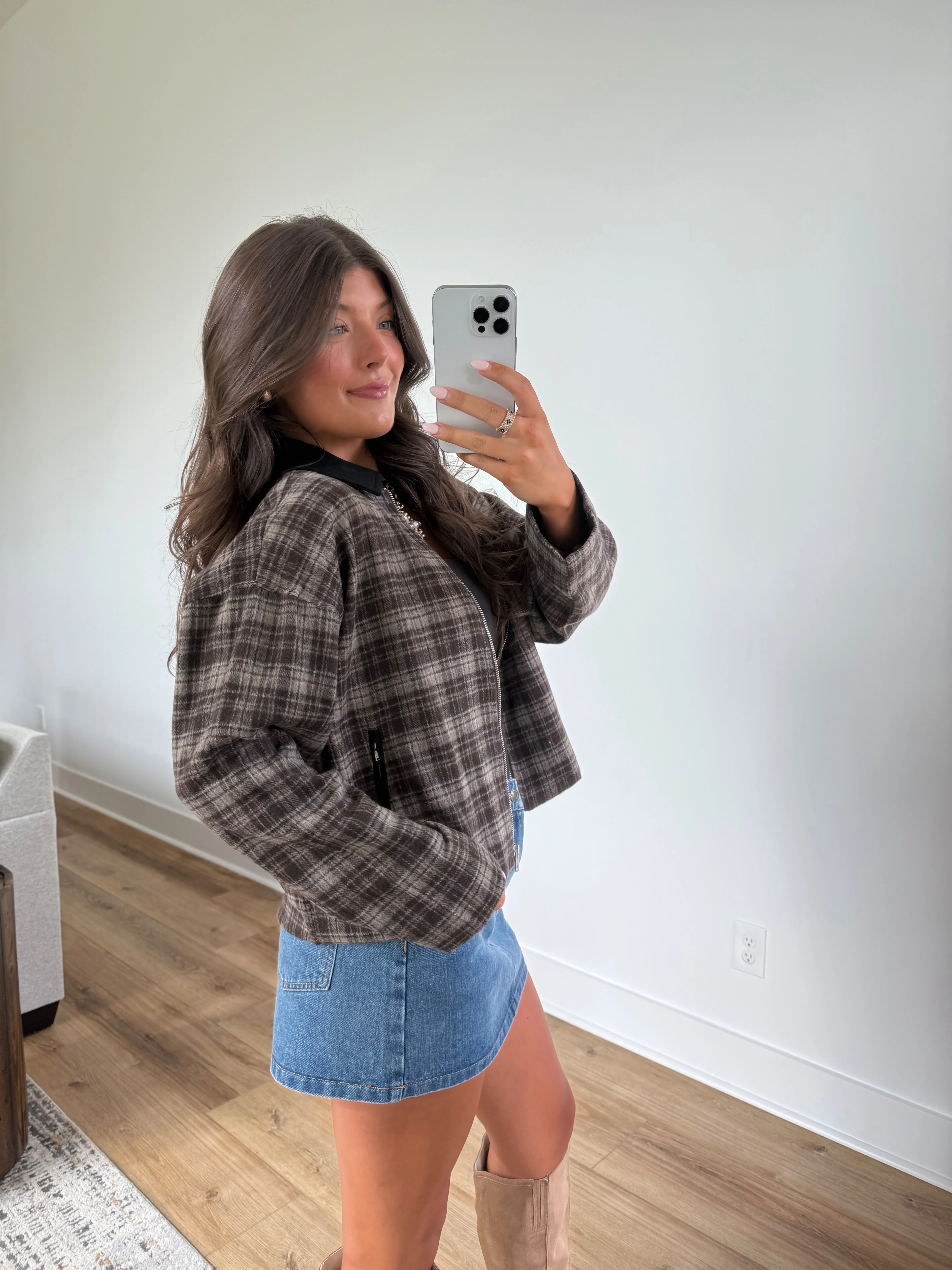 Plaid Flannel Zip-Up - Image 3