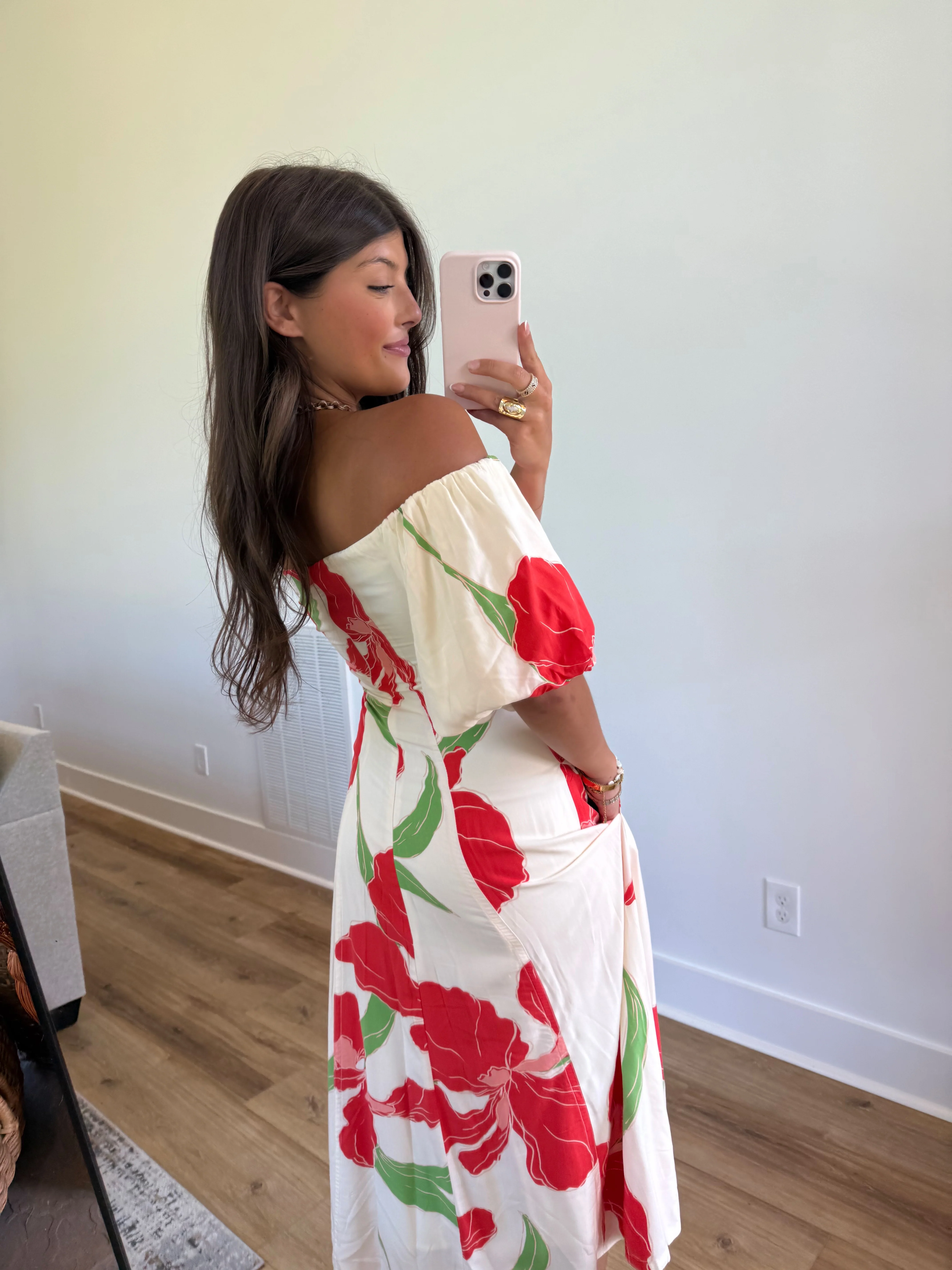 Poppy Off The Shoulder Midi - Image 3