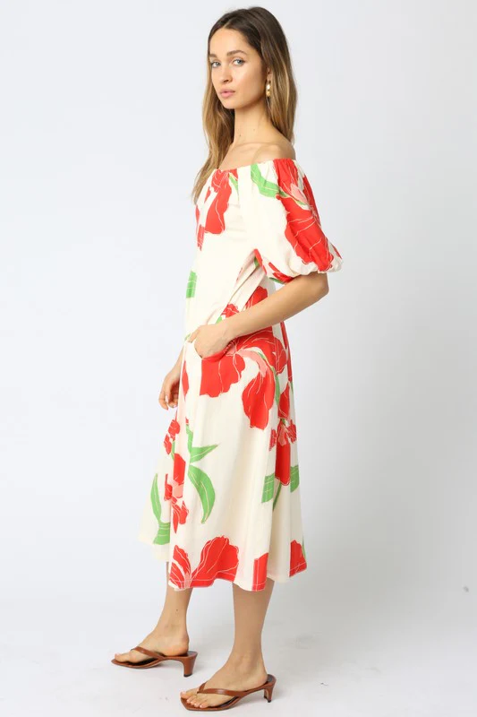 Poppy Off The Shoulder Midi - Image 6