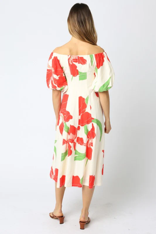 Poppy Off The Shoulder Midi - Image 7