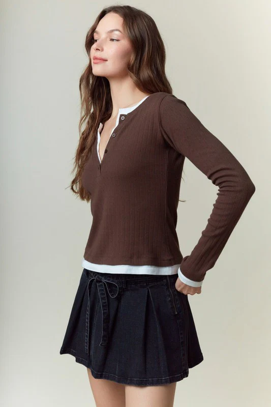 Prep Fall Top (Brown) - Image 7