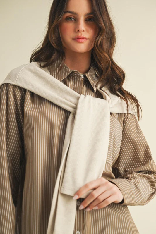 Preppy Stripe Layered Shirt (Restock) - Image 10