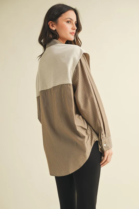 Preppy Stripe Layered Shirt (Restock) - Image 9