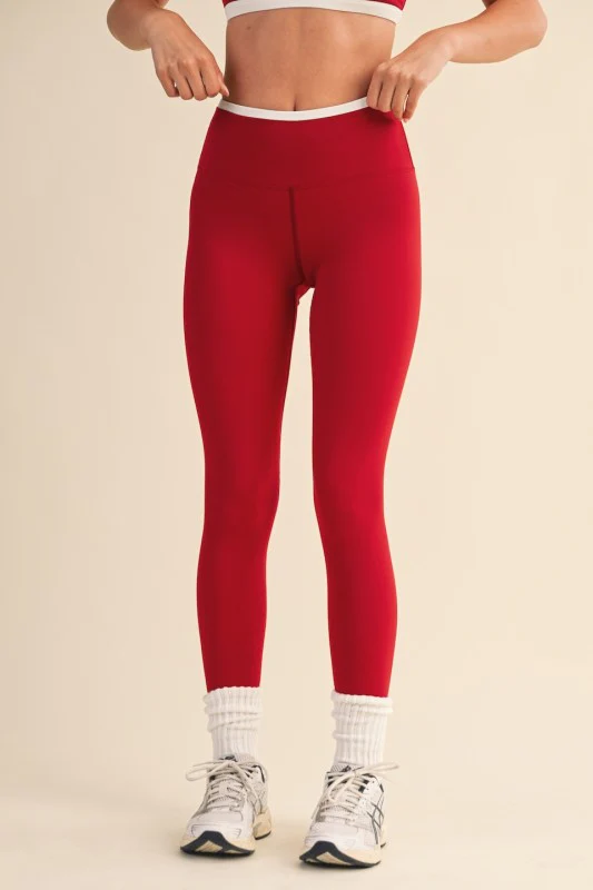 Red Layered LEGGINGS - Image 6