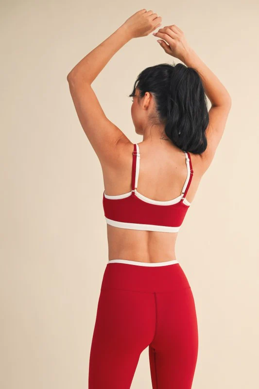 Red Layered SPORTS BRA - Image 6