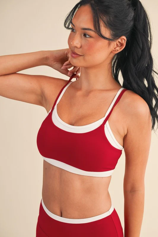 Red Layered SPORTS BRA - Image 7