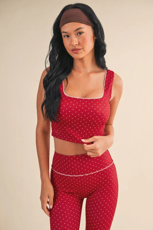 Red/White Polka Dot Athletic Set - Image 11