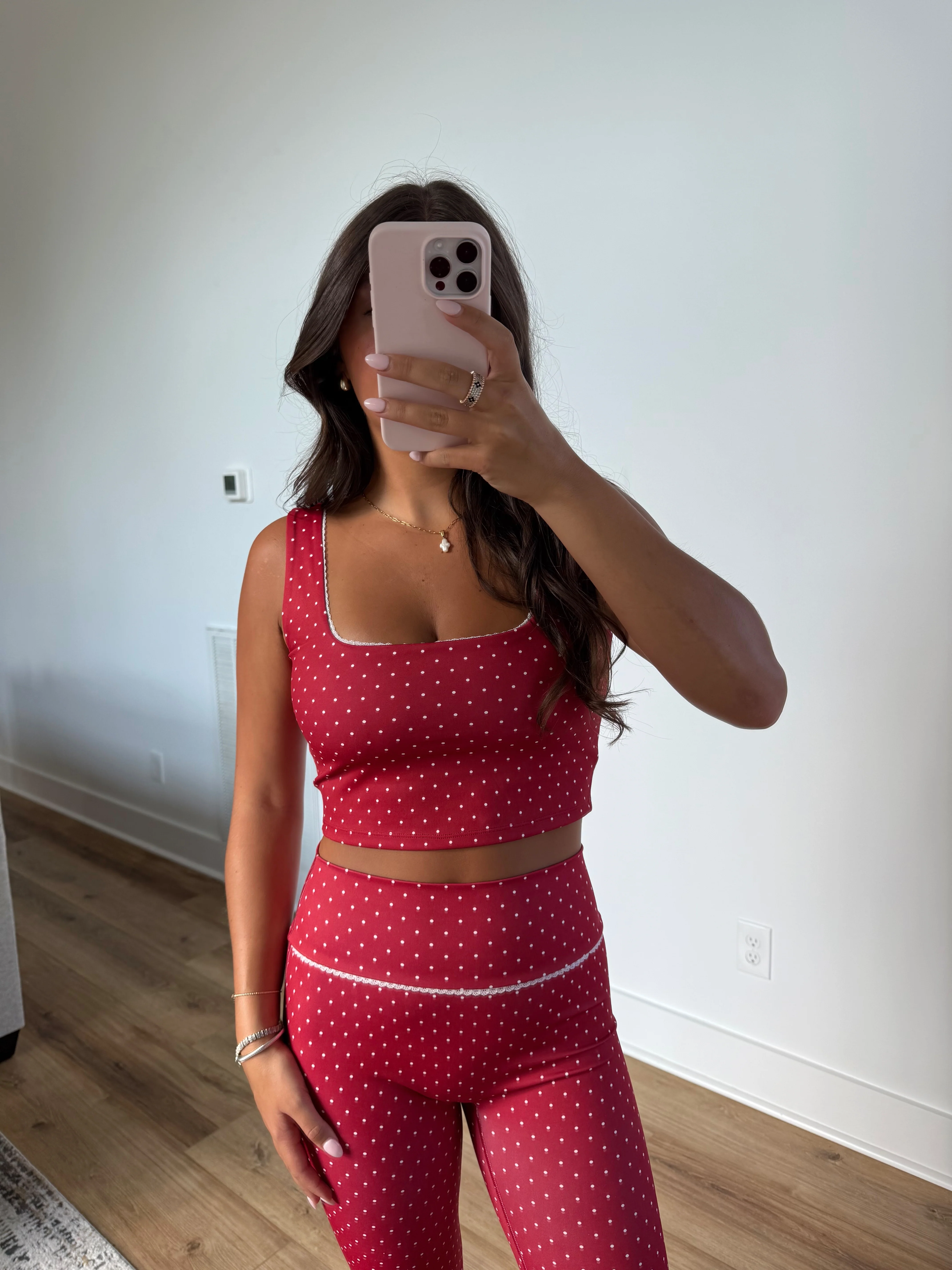 Red/White Polka Dot Athletic Set - Image 2