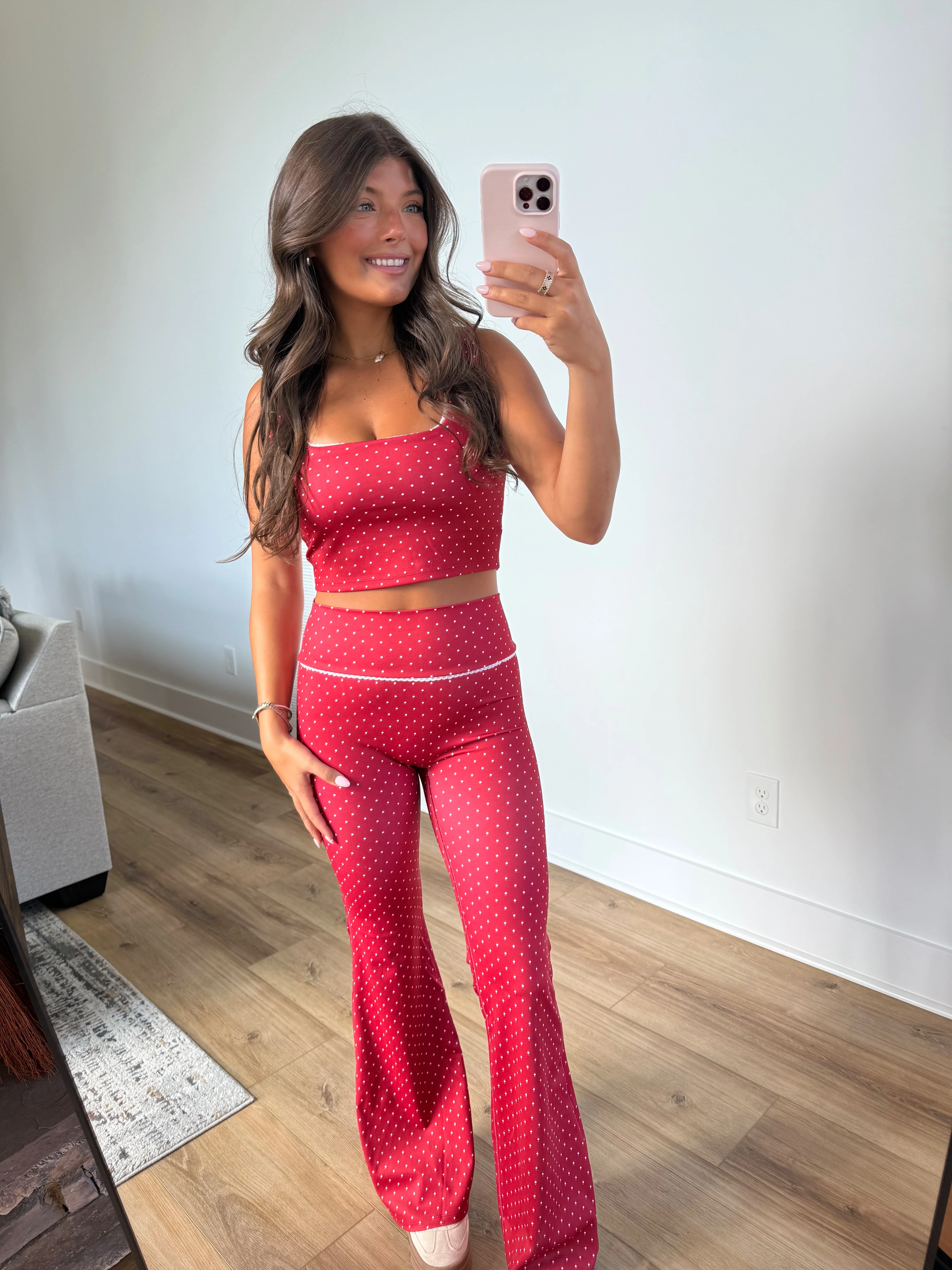 Red/White Polka Dot Athletic Set - Image 3