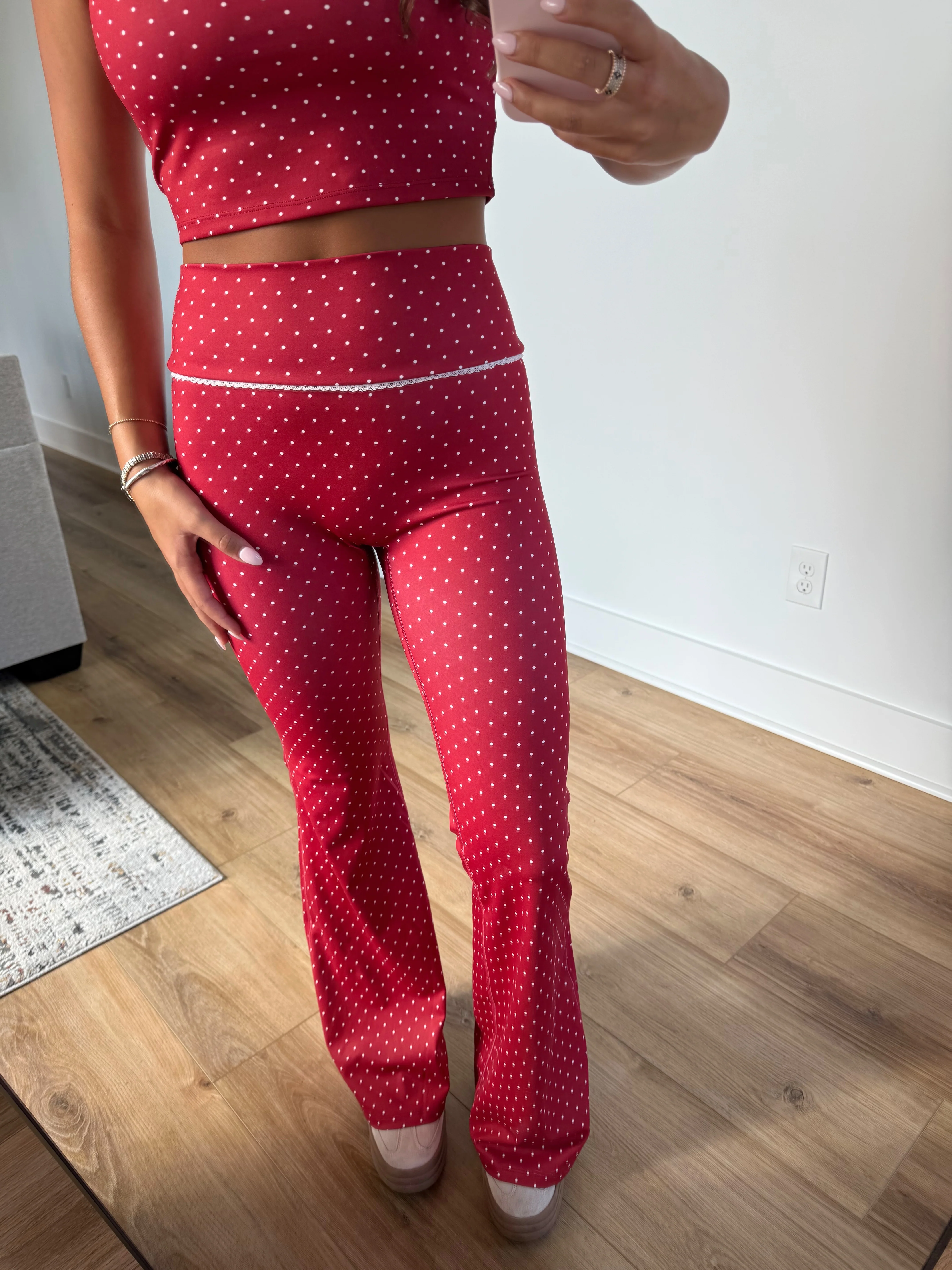 Red/White Polka Dot Athletic Set - Image 4