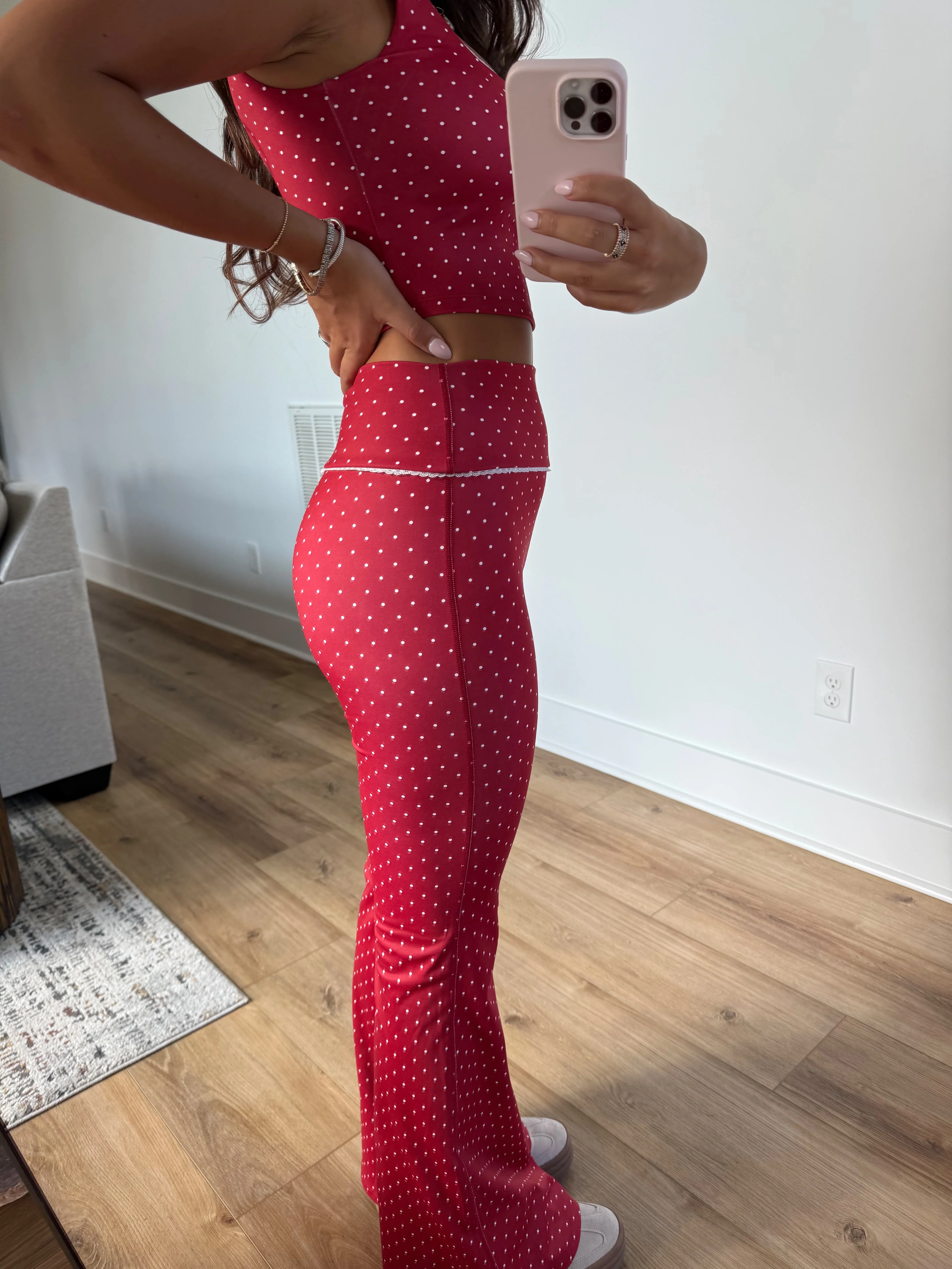 Red/White Polka Dot Athletic Set - Image 6
