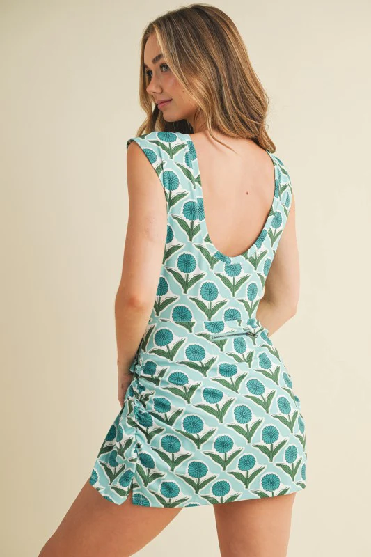 Retro Bloom Wrap Romper - Image 10
