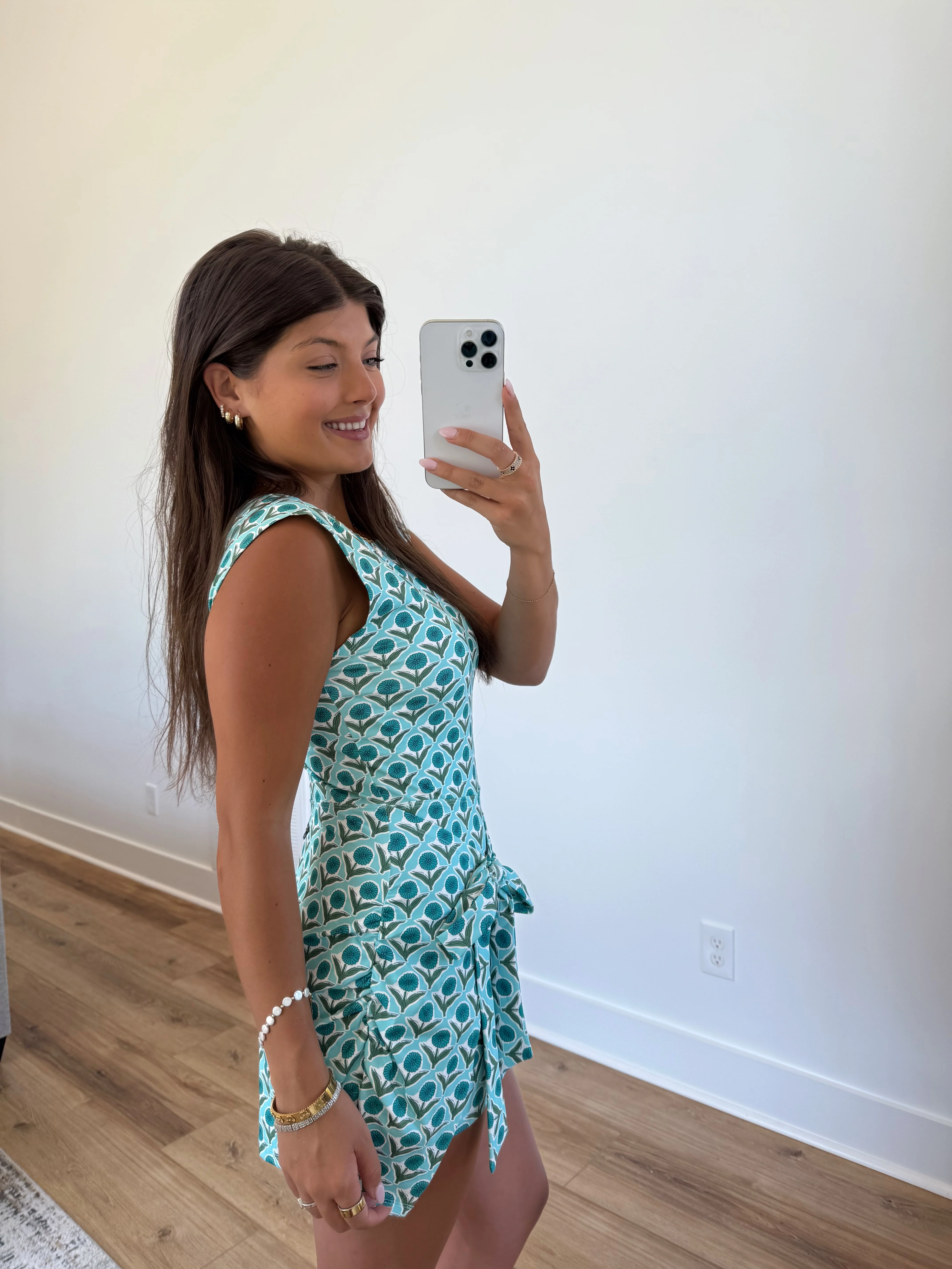 Retro Bloom Wrap Romper - Image 7