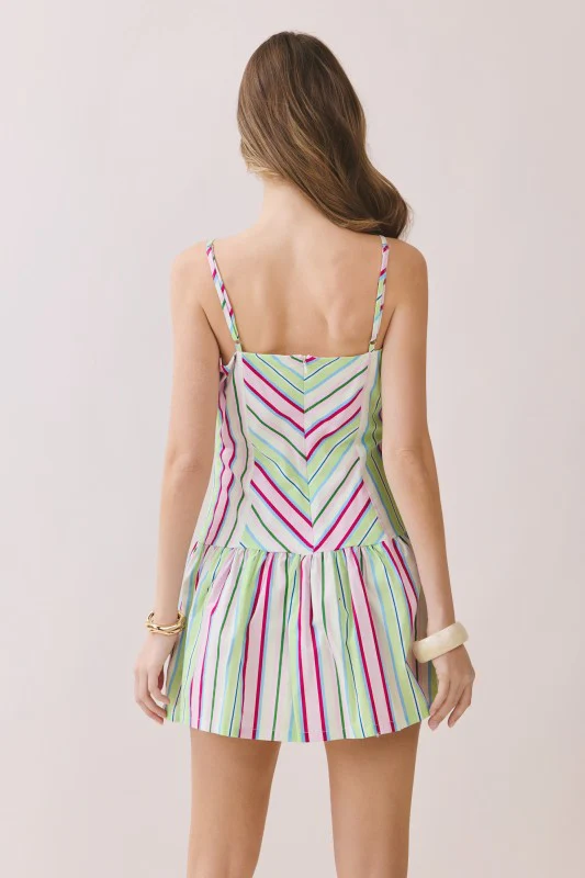 Retro Lines Mini Dress - Image 5