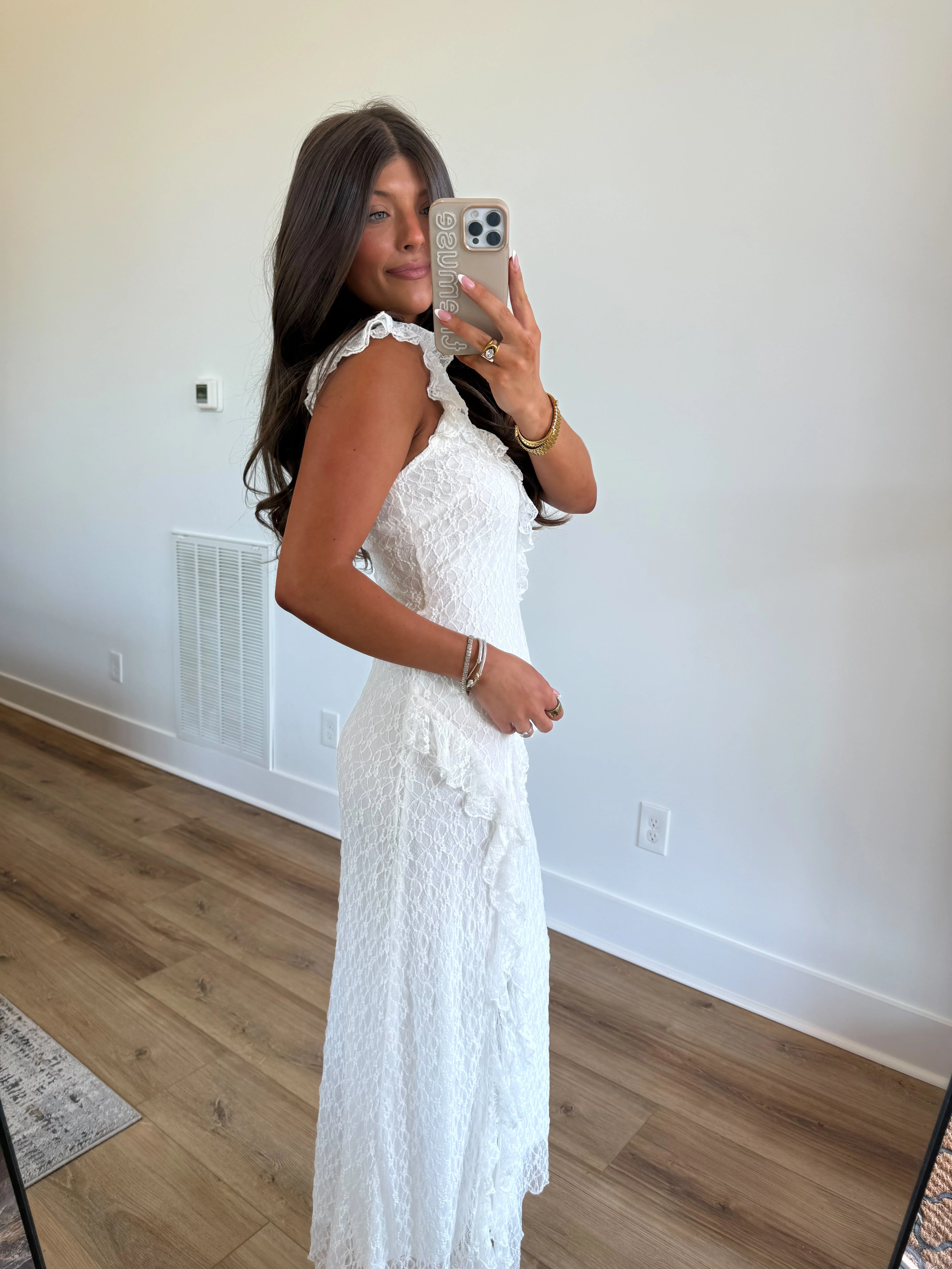 Ruffle Lace Front Maxi - Image 3