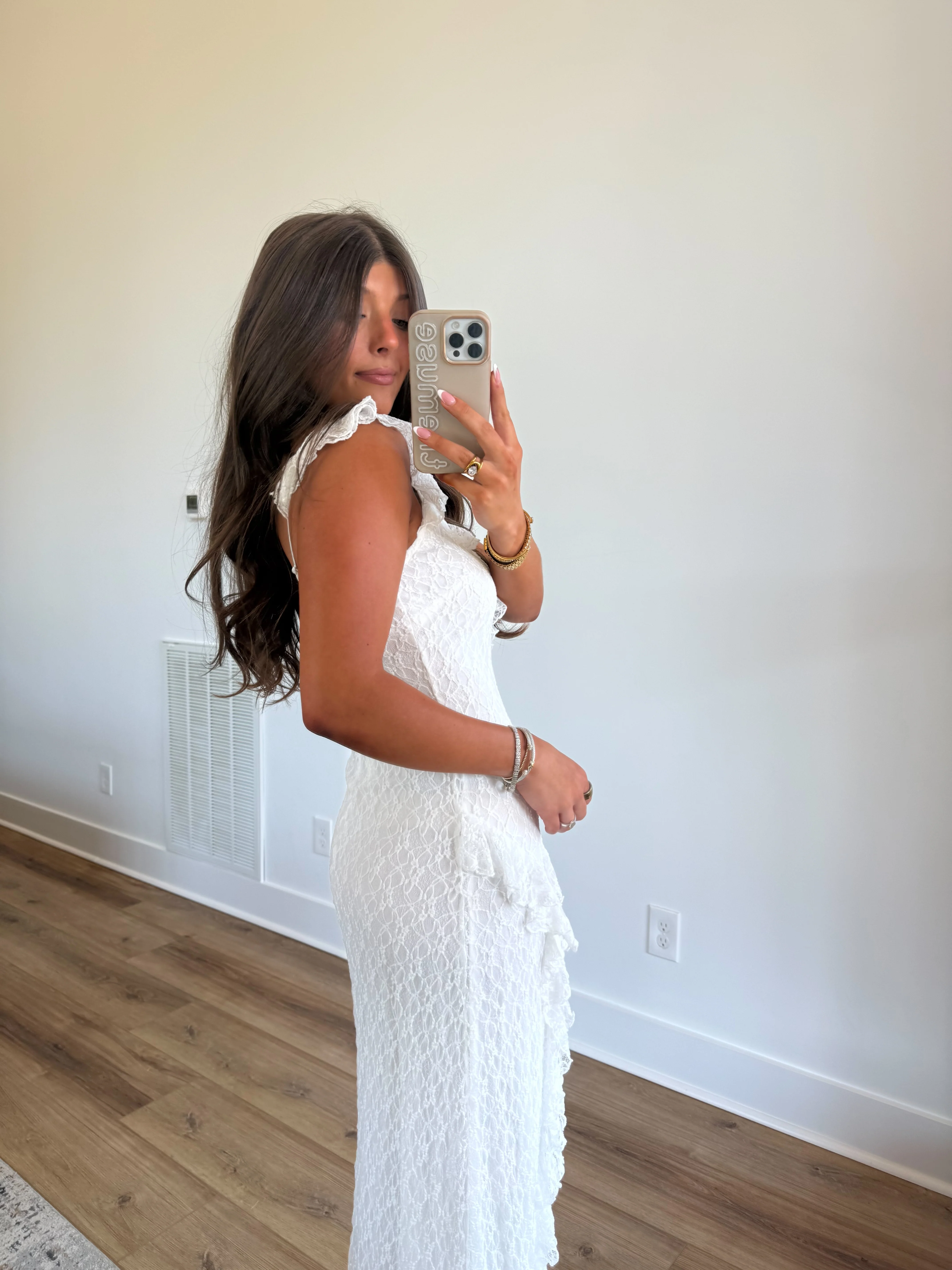 Ruffle Lace Front Maxi - Image 4