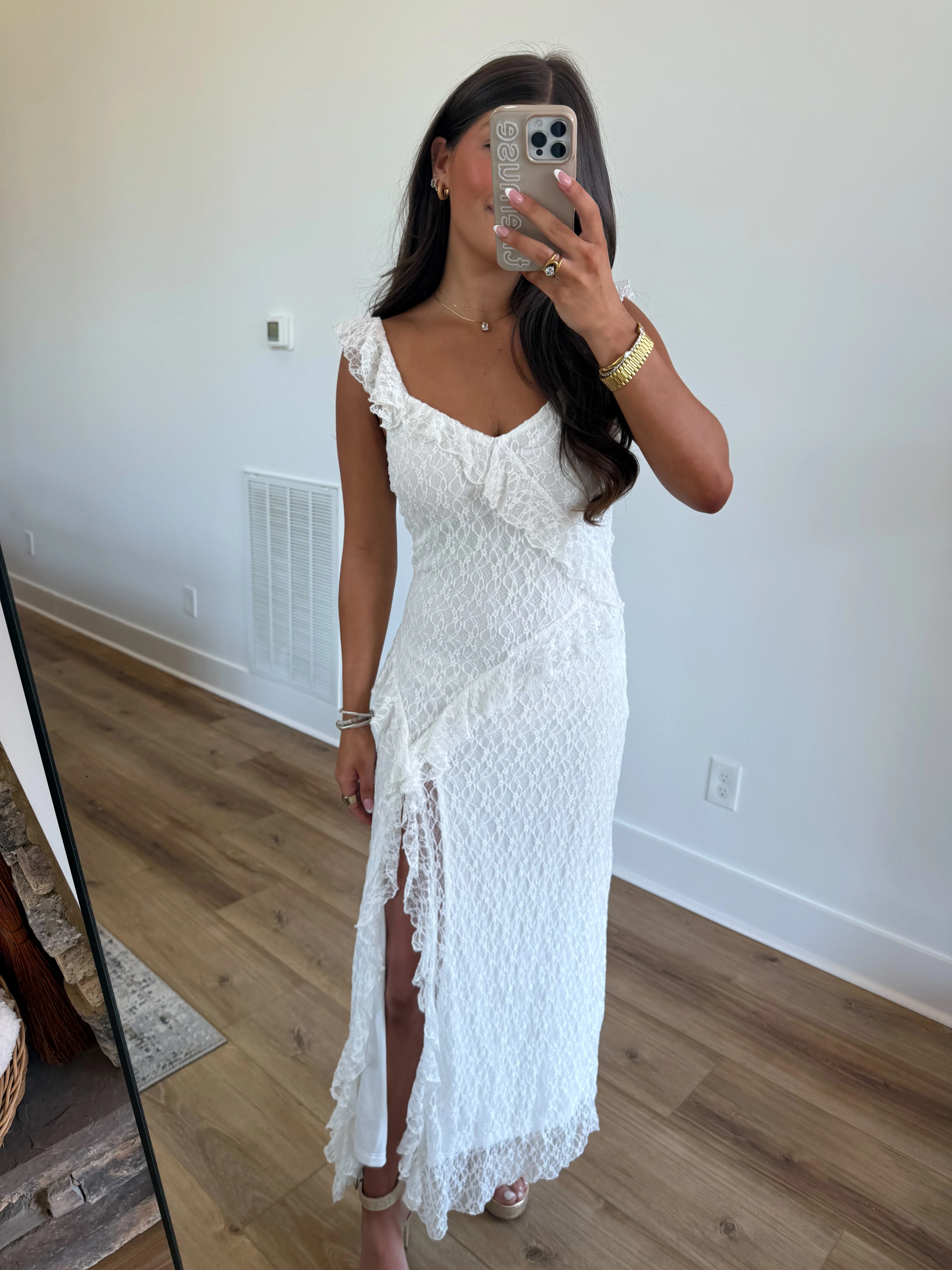 Ruffle Lace Front Maxi - Image 6