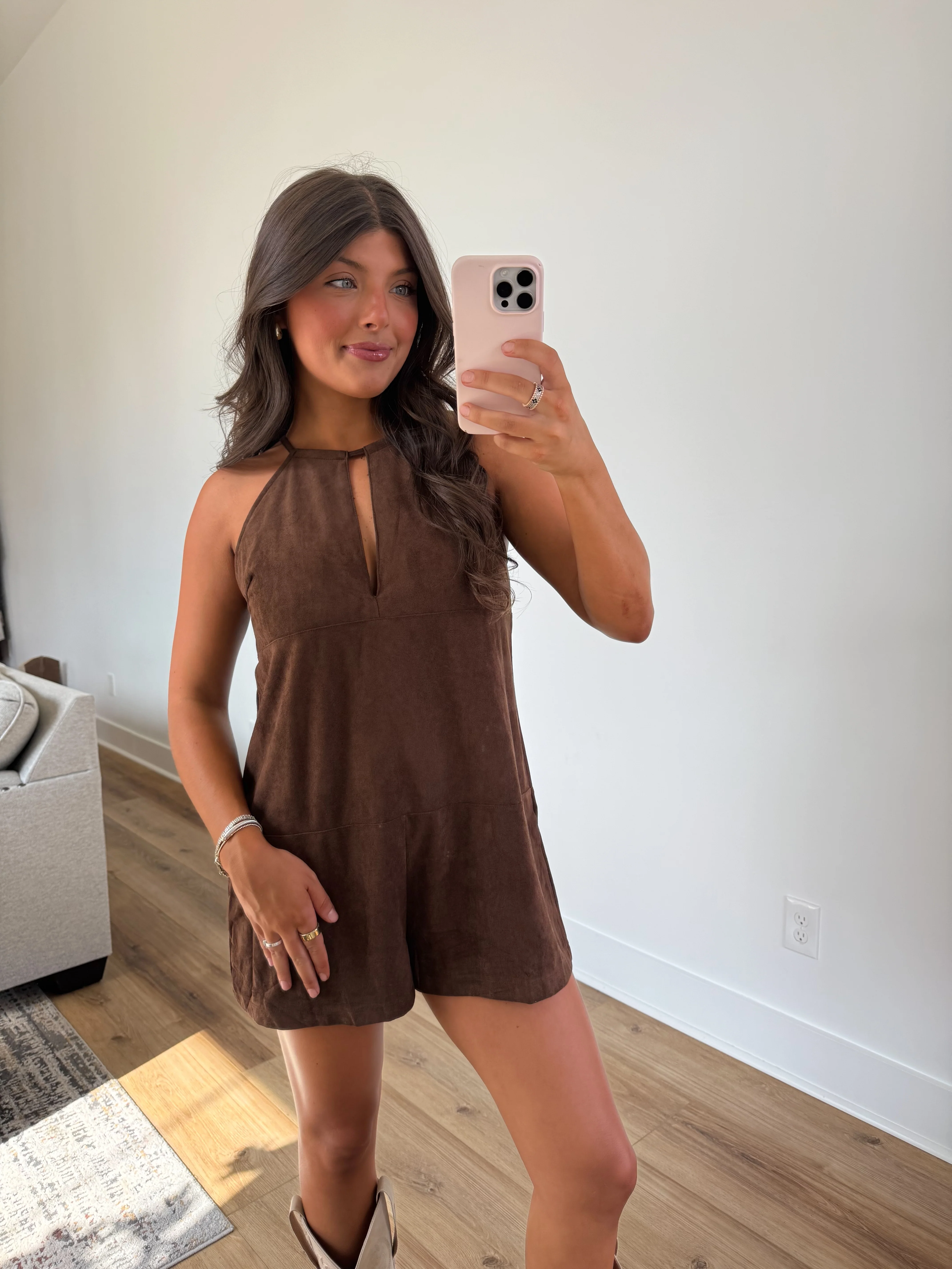 Sally Suede Romper - Image 3