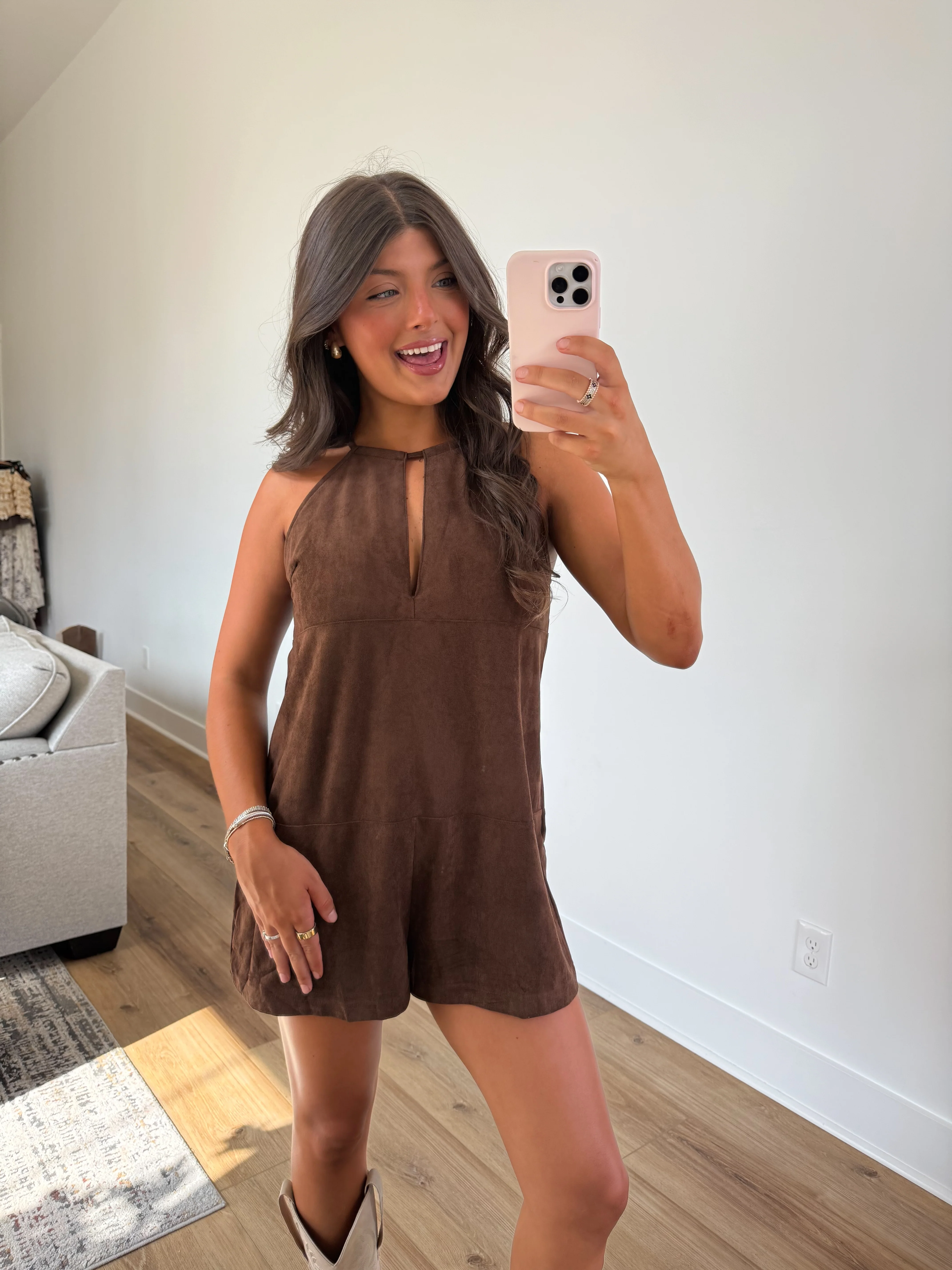 Sally Suede Romper - Image 5
