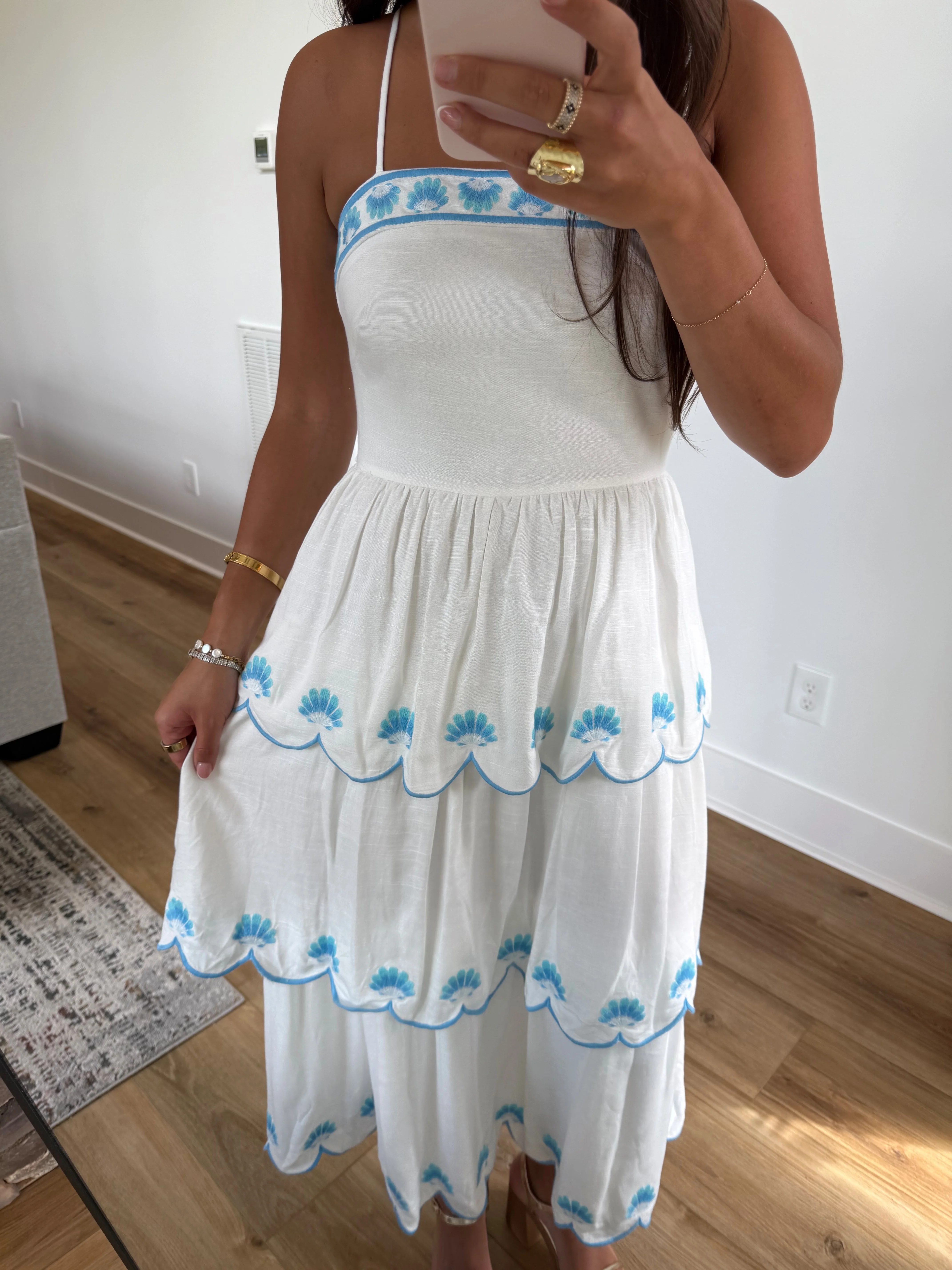 Santorini Seashell Midi Dress - Image 3