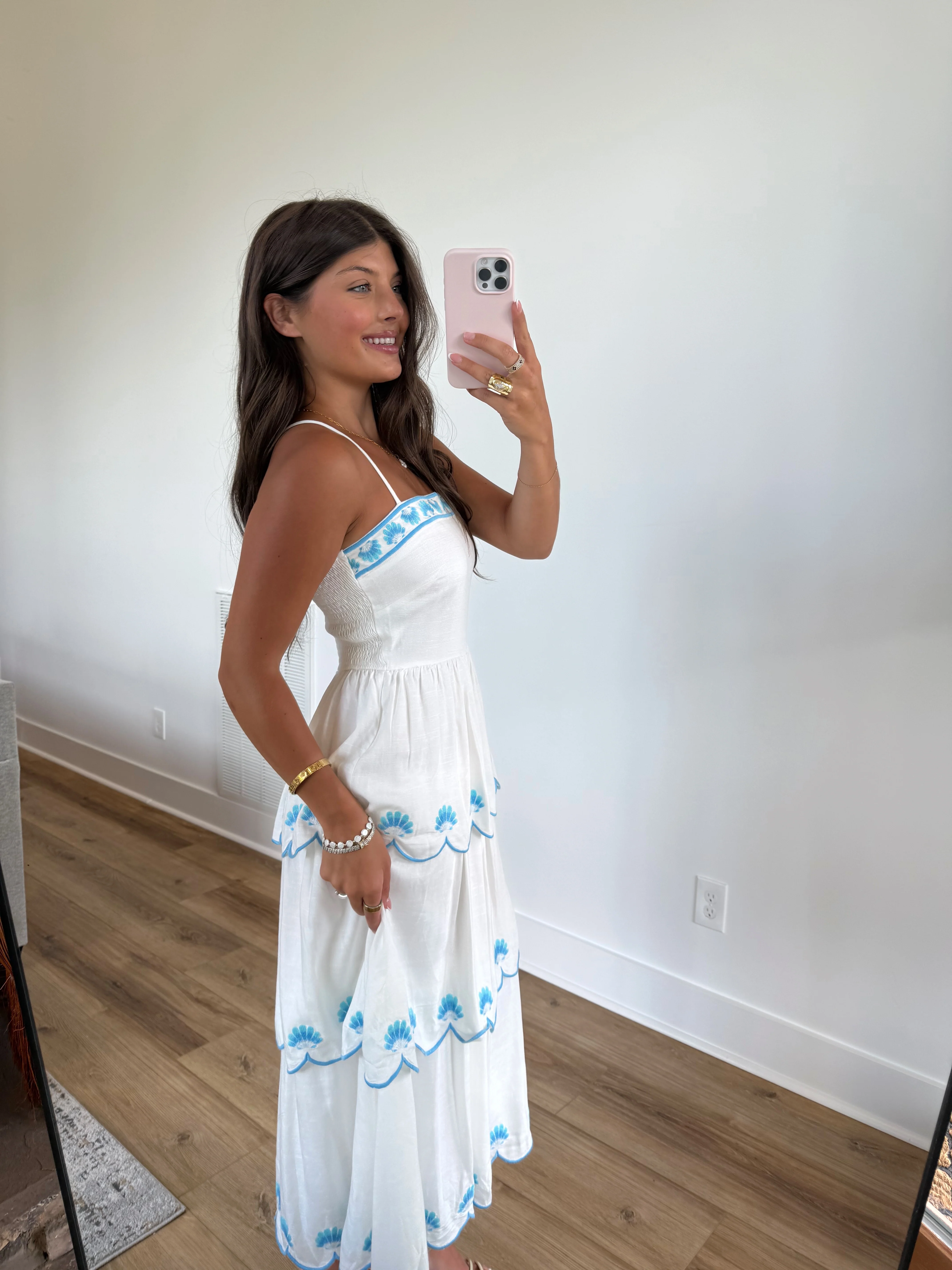 Santorini Seashell Midi Dress - Image 4
