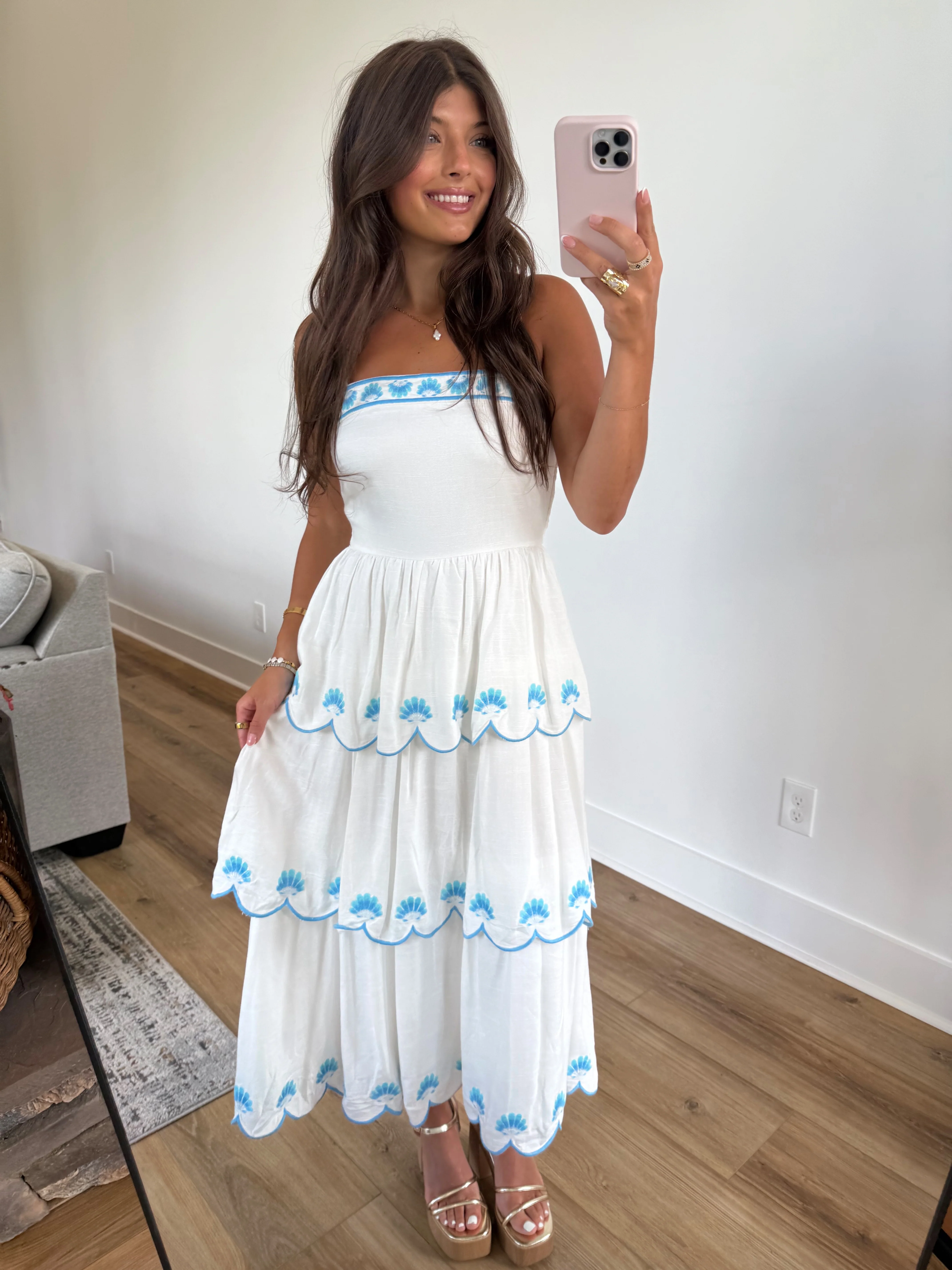 Santorini Seashell Midi Dress - Image 5