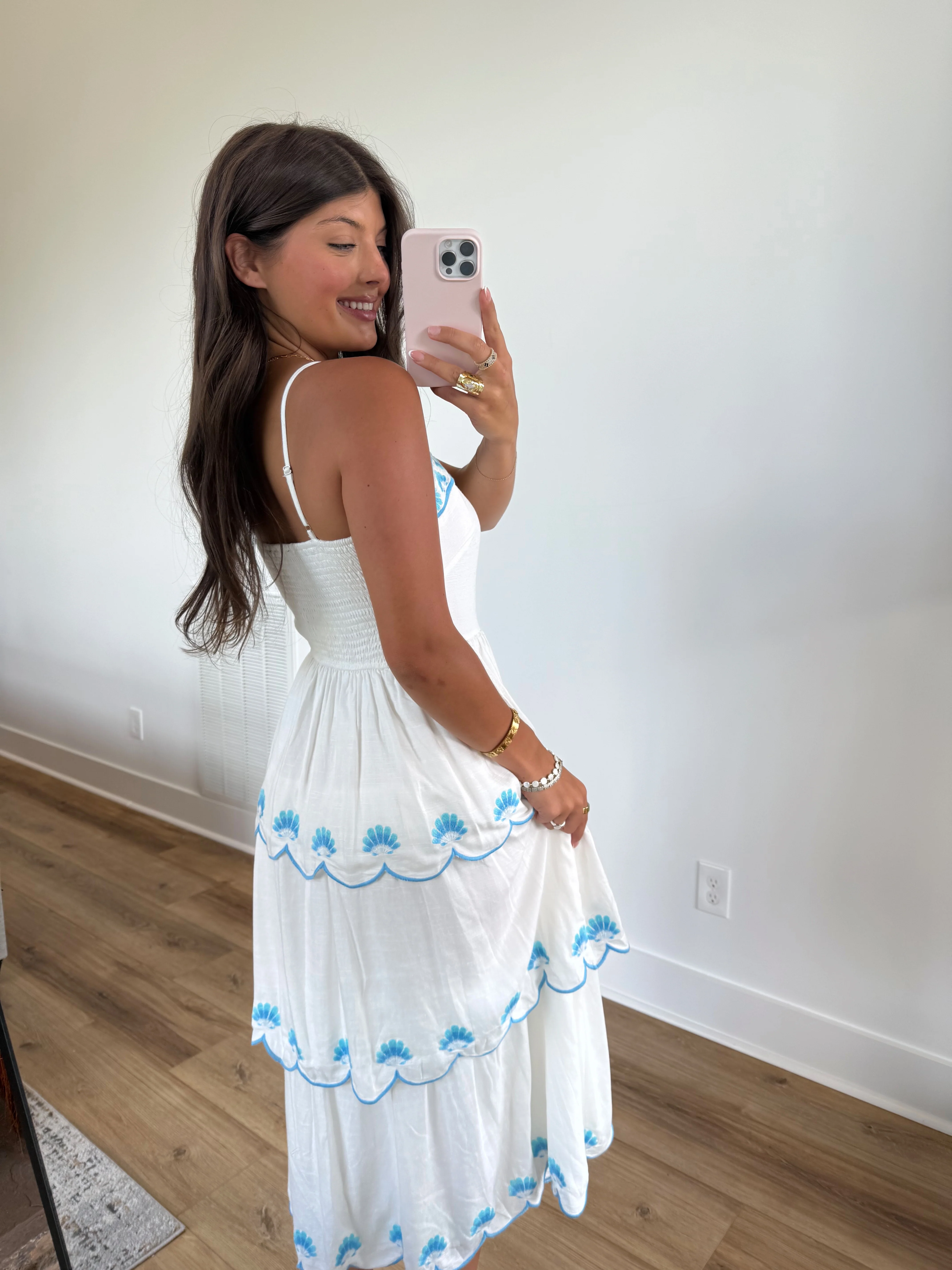 Santorini Seashell Midi Dress - Image 6