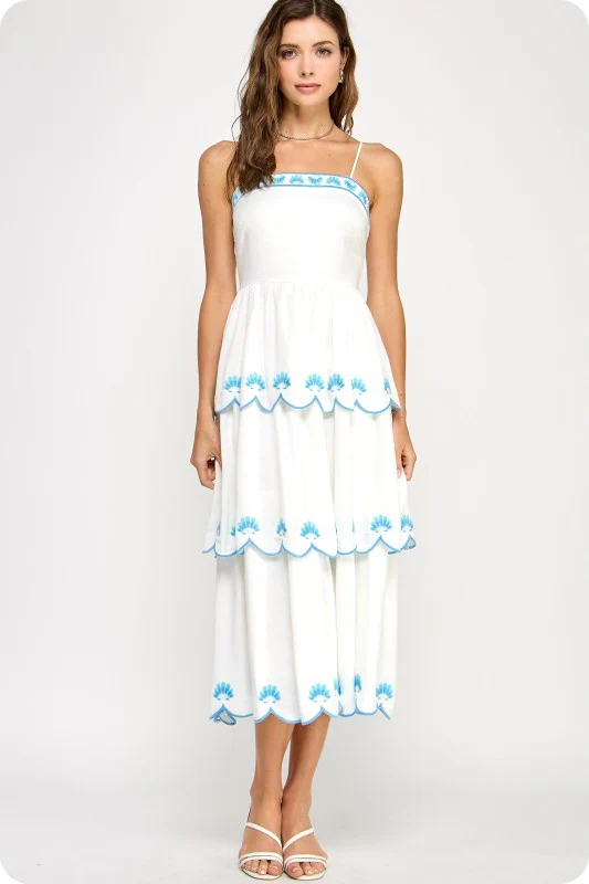 Santorini Seashell Midi Dress - Image 7