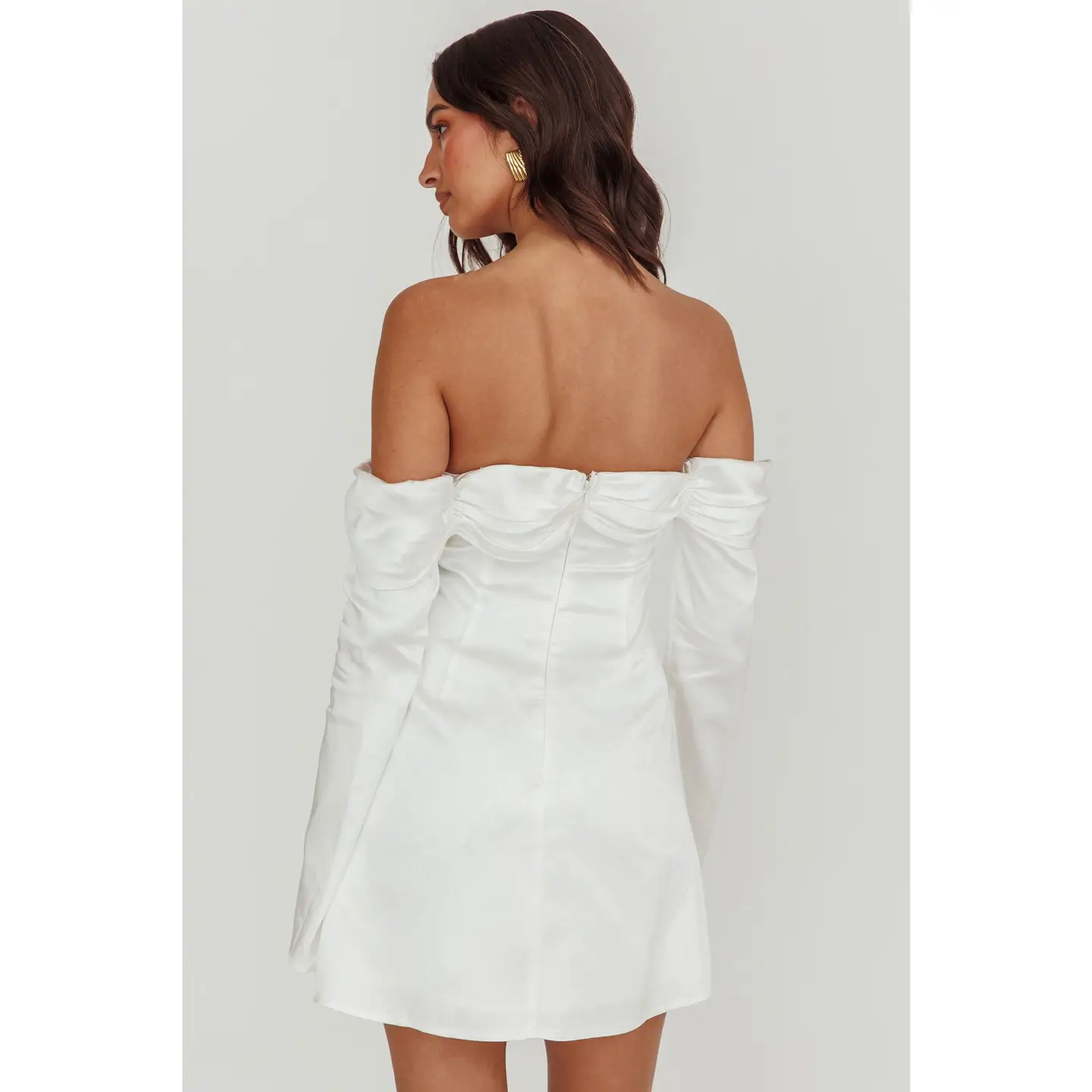 Satin Bow Mini Dress - Image 7