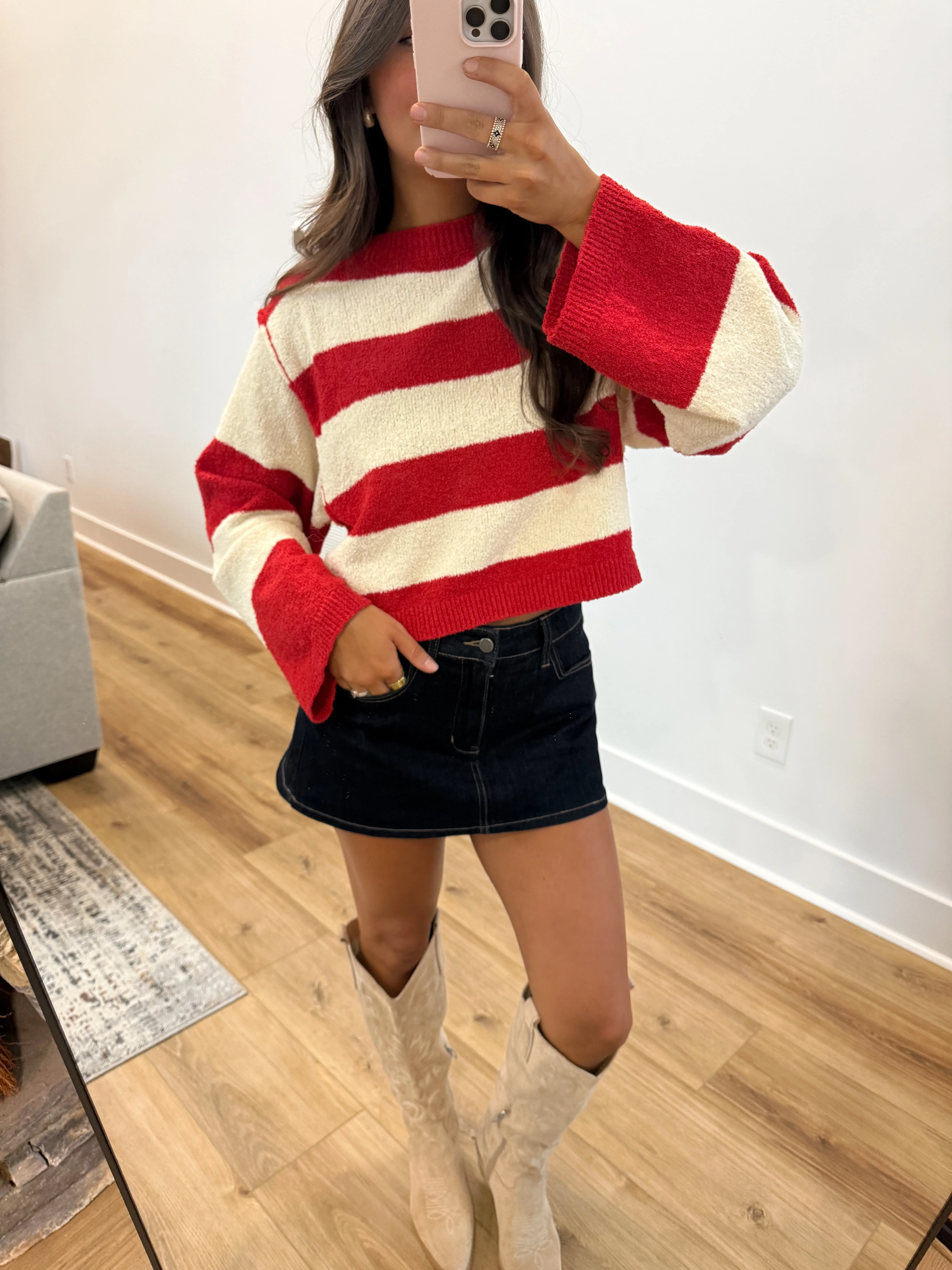 Scarlet Stripe Sweater - Image 2