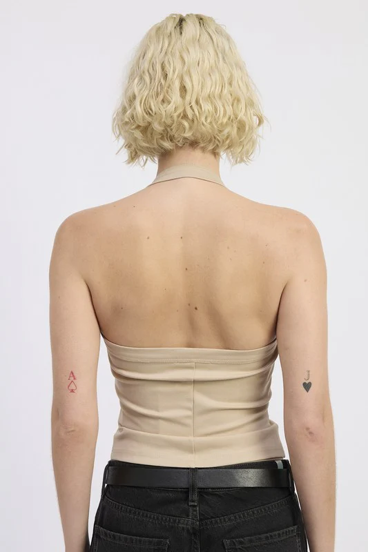 Sculpt Halter Top (Beige) - Image 7