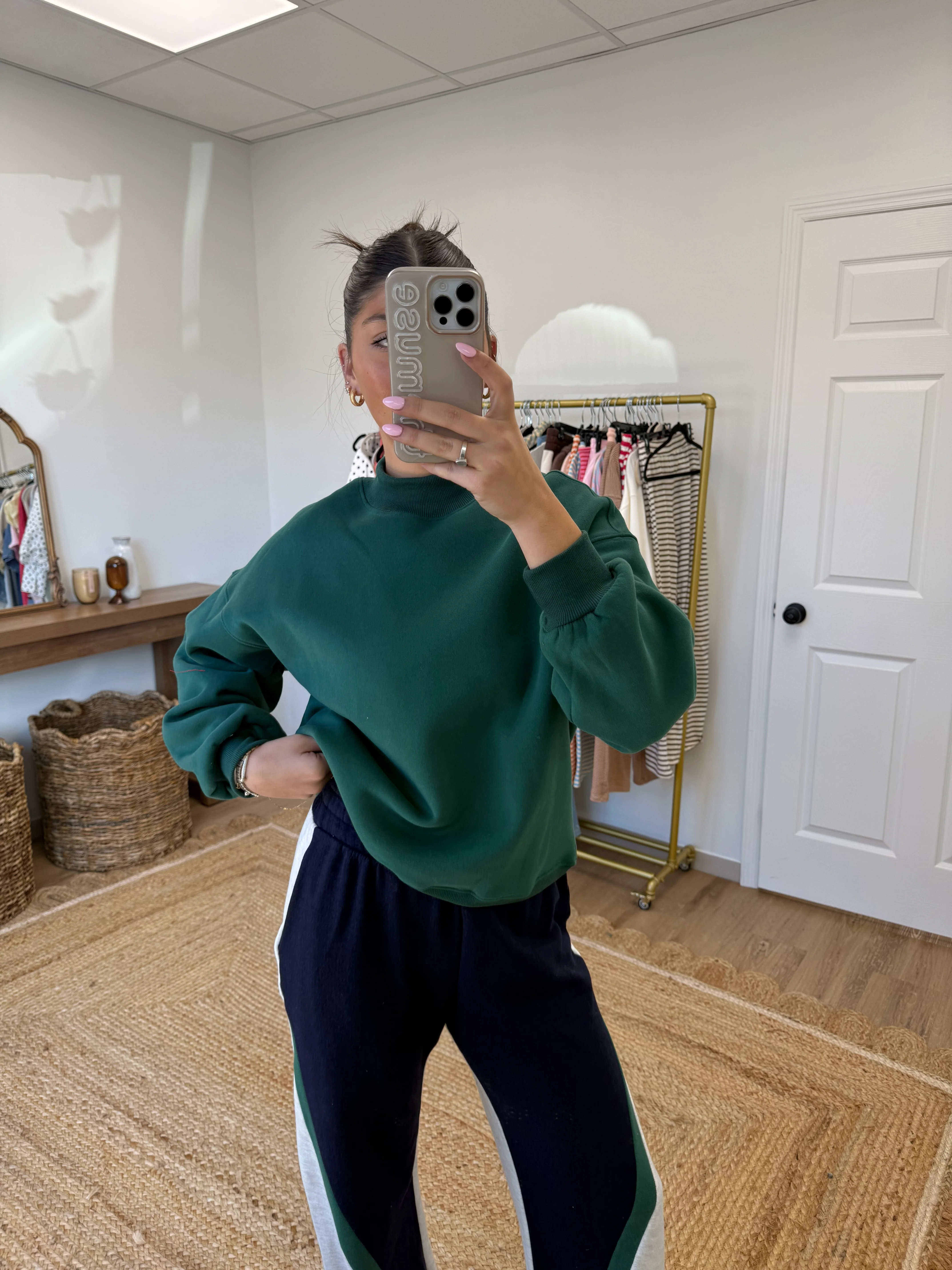 Seafoam Mockneck Pullover - Image 2