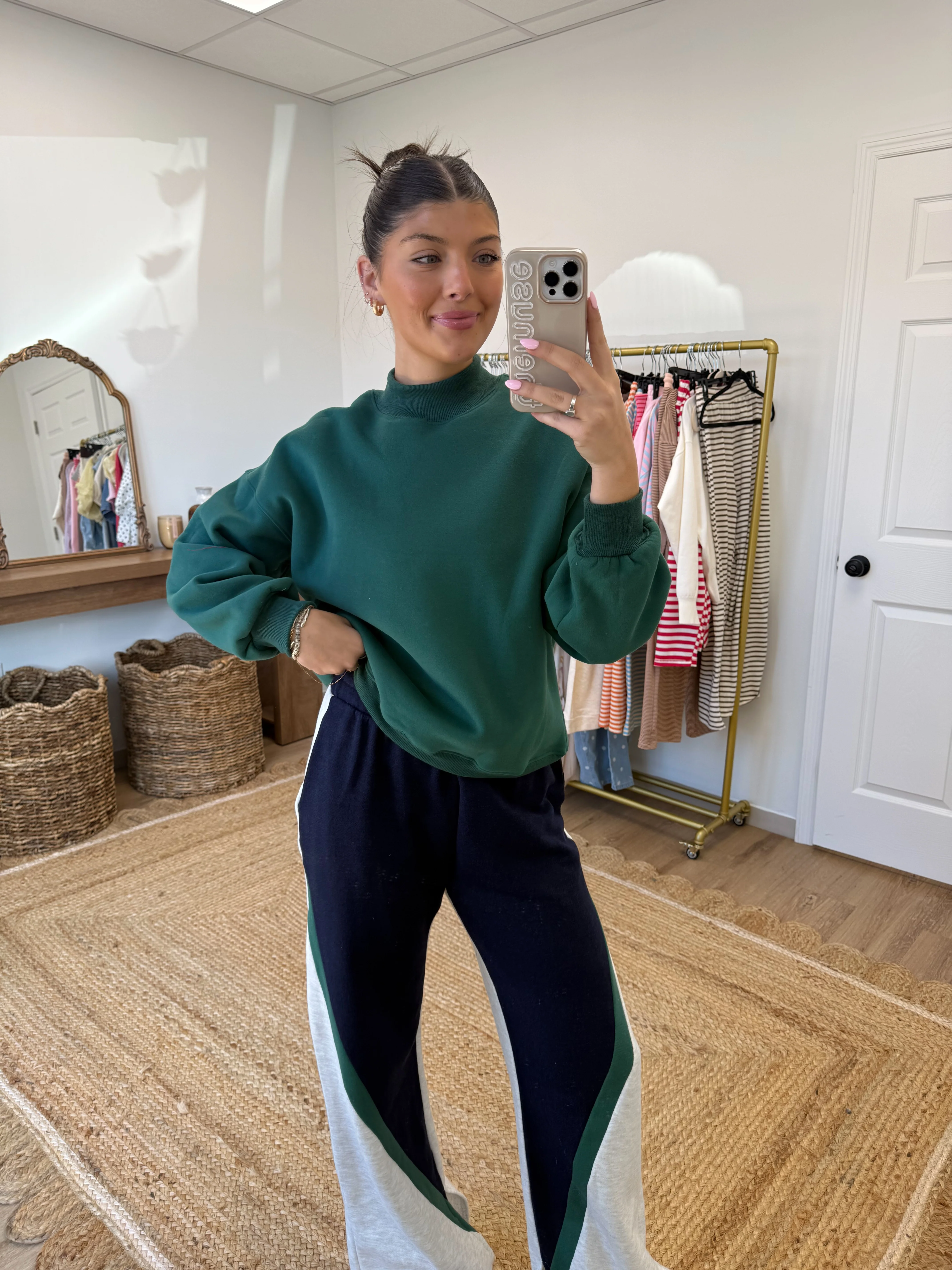 Seafoam Mockneck Pullover - Image 3