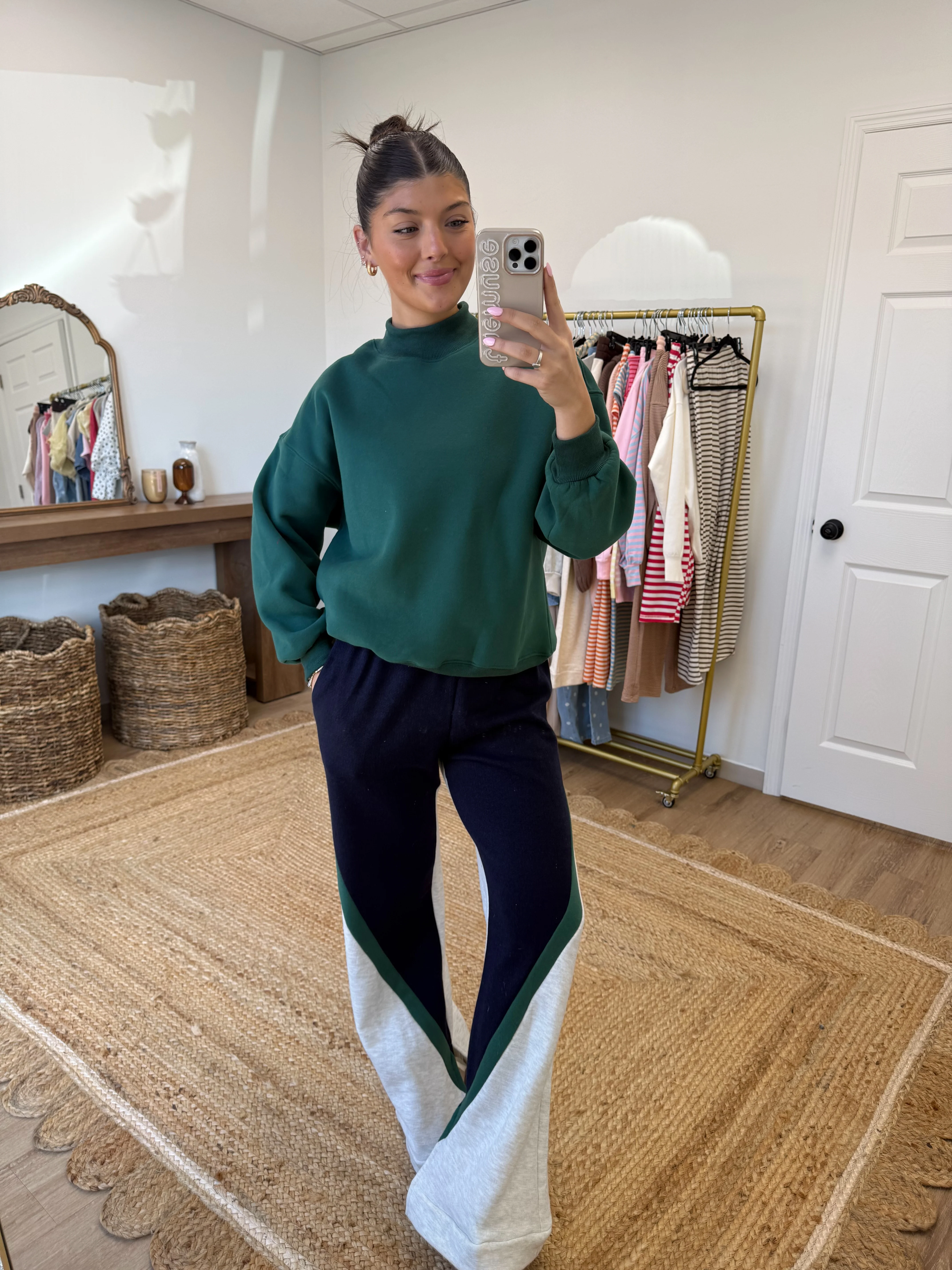 Seafoam Mockneck Pullover - Image 4
