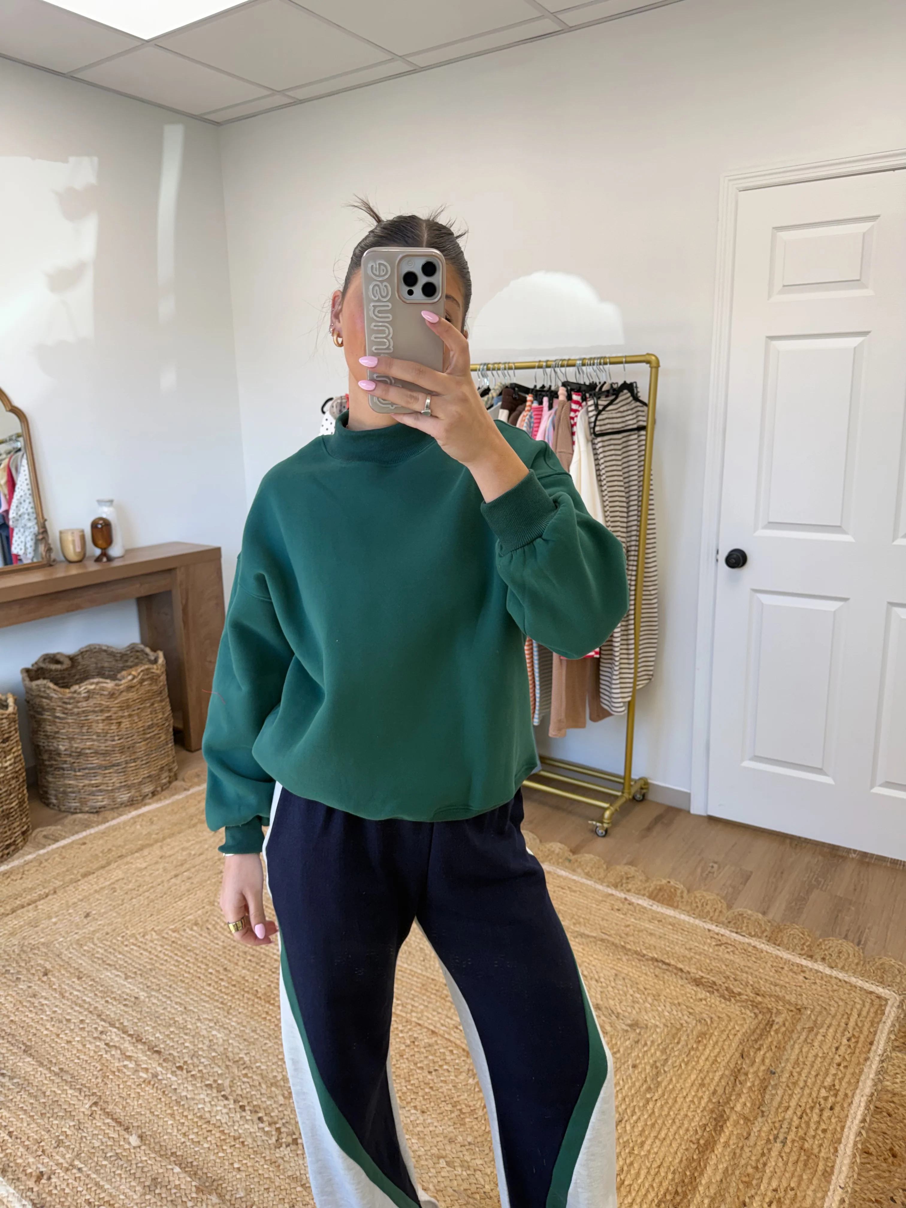 Seafoam Mockneck Pullover - Image 5