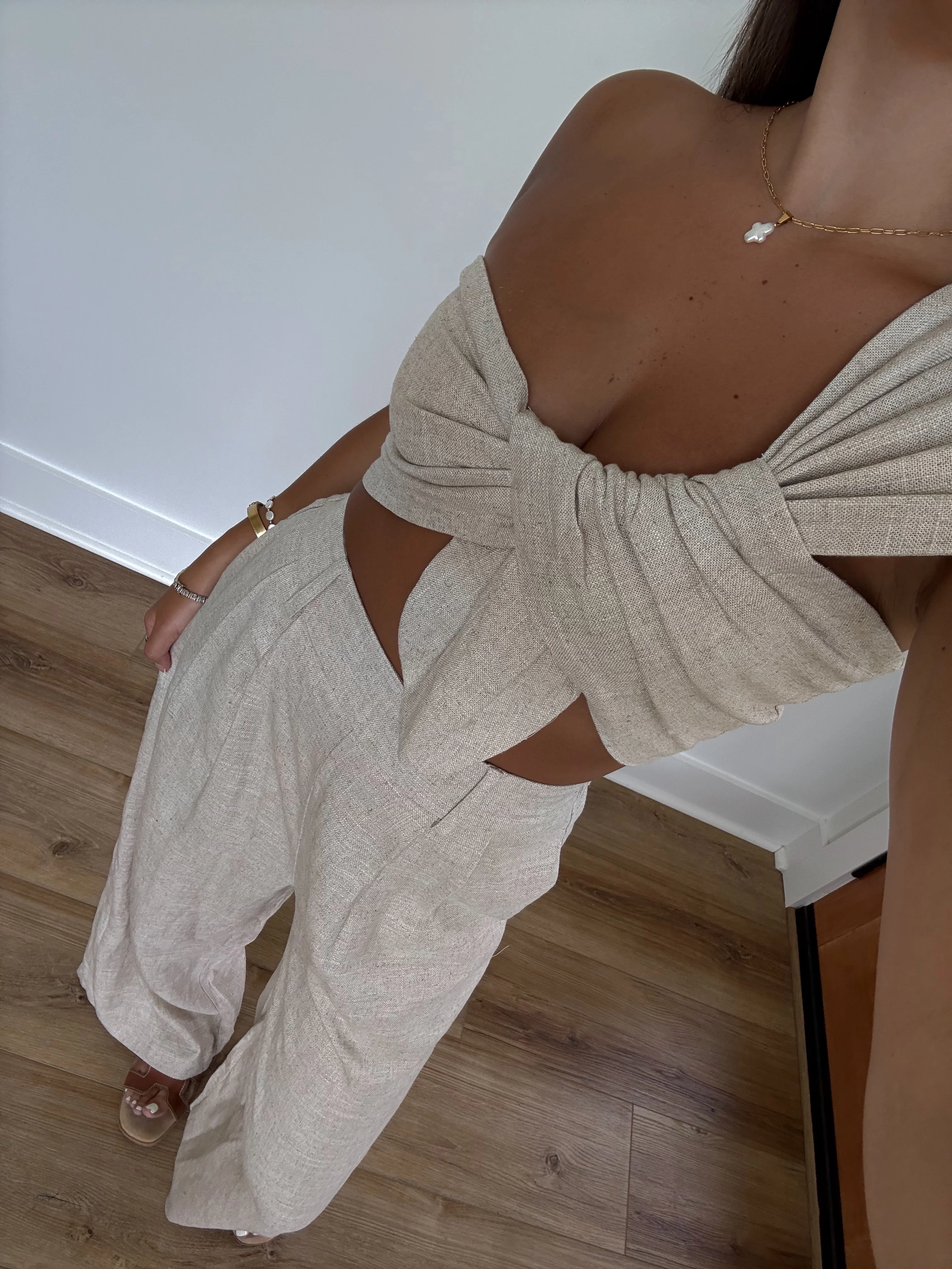 Seaside Linen Set (Cream) - Image 2