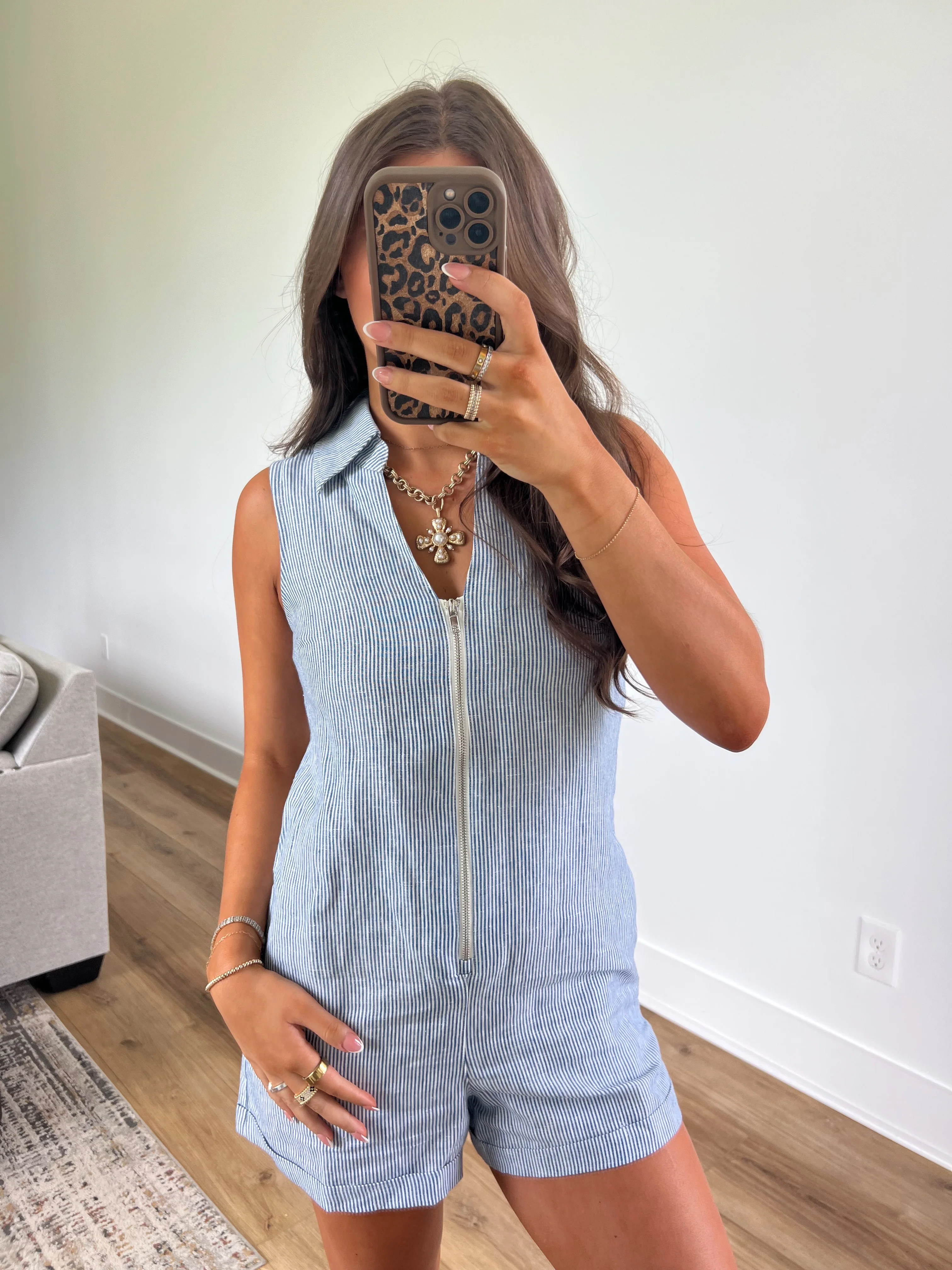 Seersucker Romper - Image 2