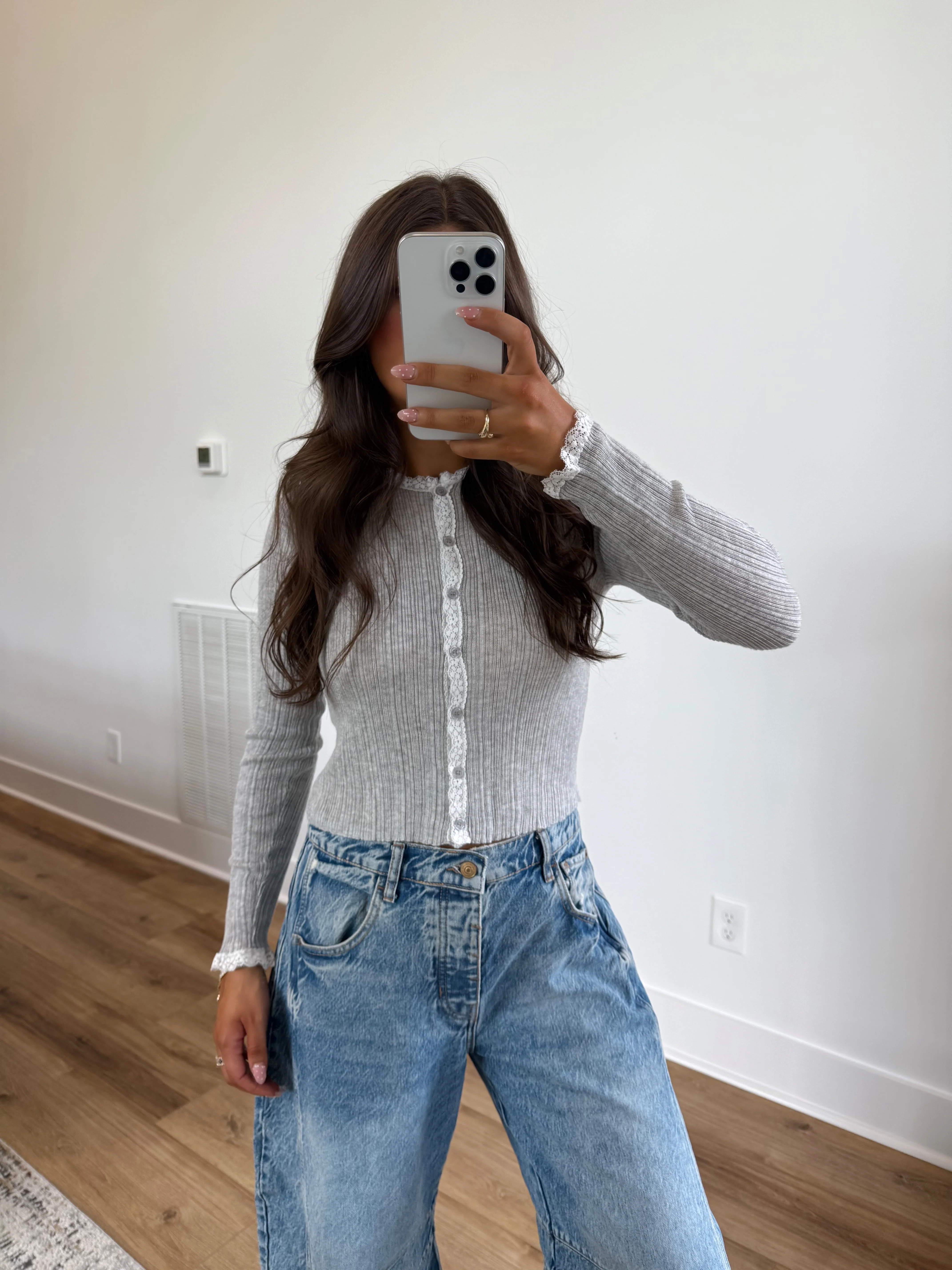 Silver Lace Cardigan - Image 2