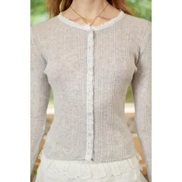 Silver Lace Cardigan - Image 9