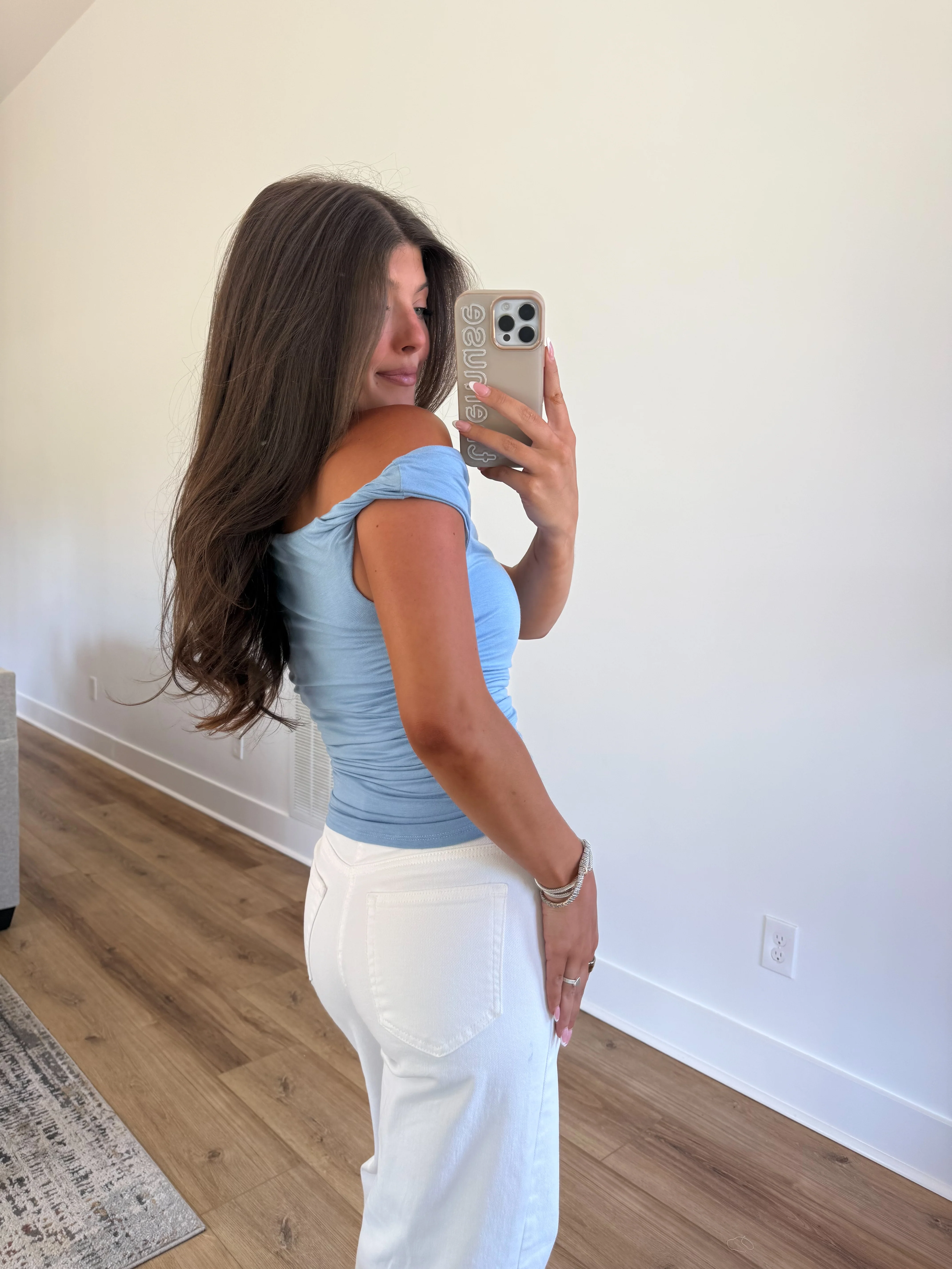 Slate Blue Fitted Top - Image 3