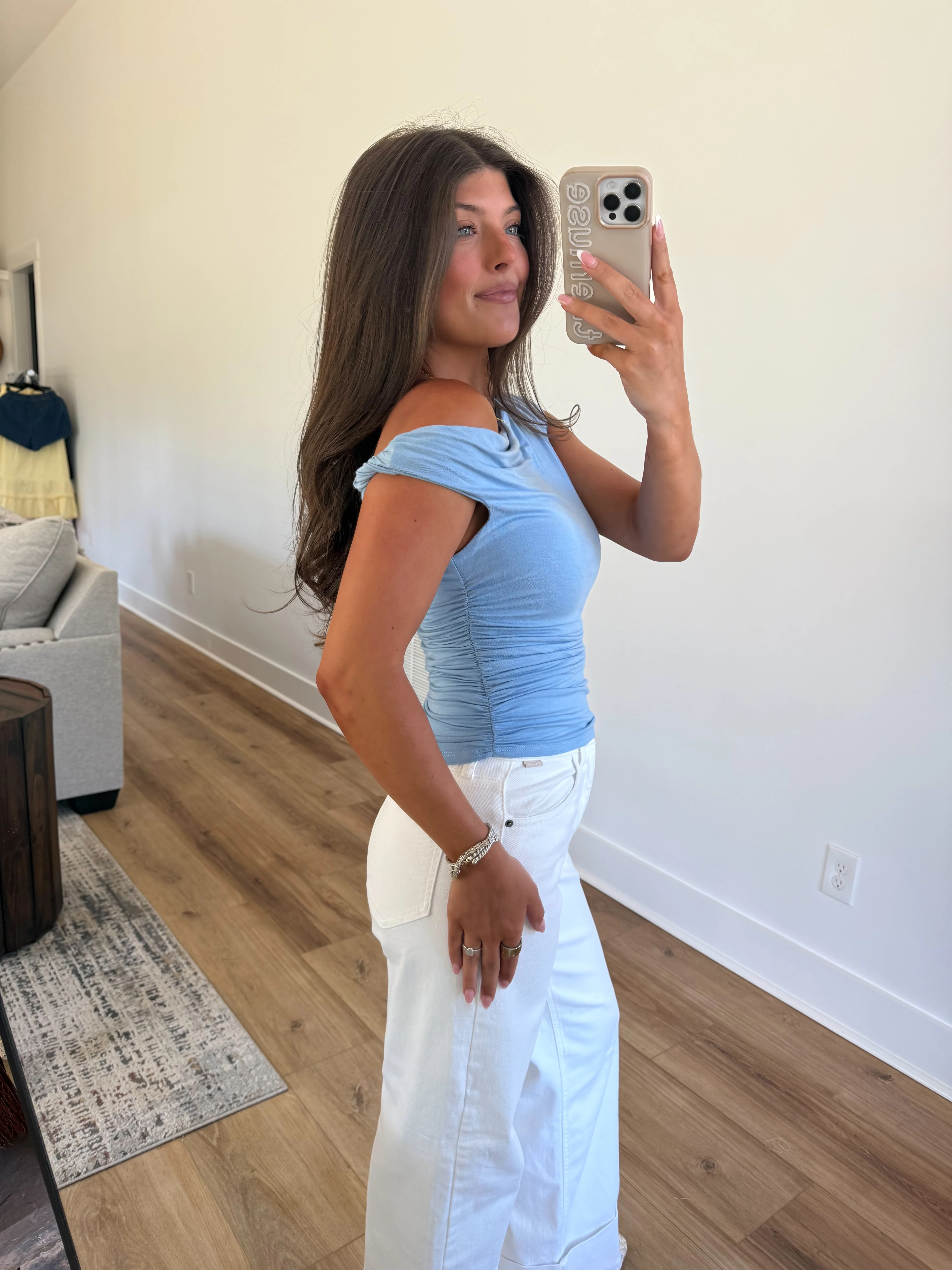Slate Blue Fitted Top - Image 5