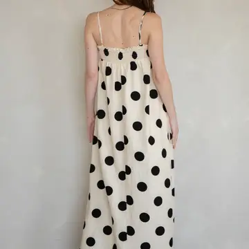 Smocked Top Polka Dot Maxi - Image 7