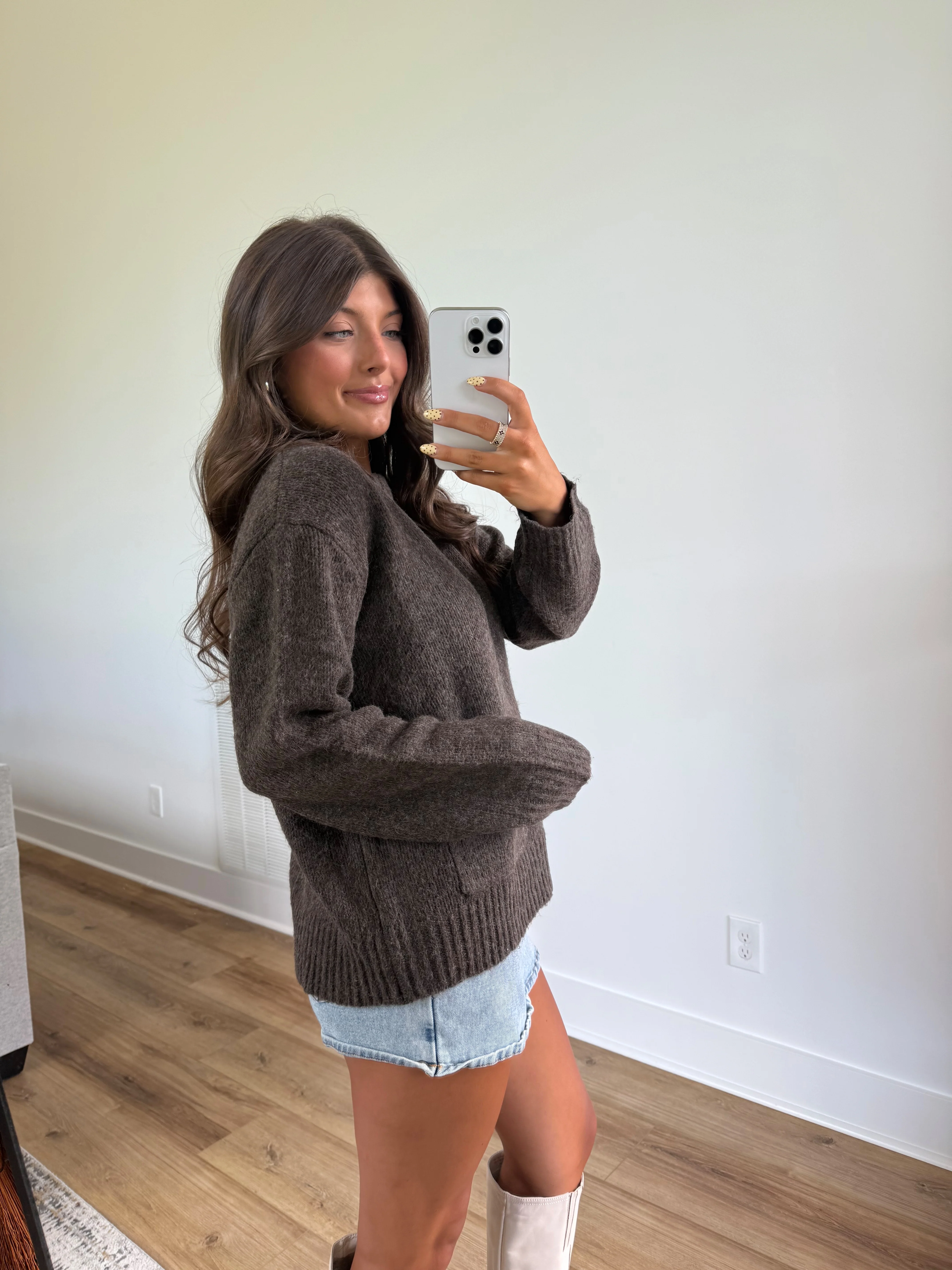 Snuggle Up Sweater (Dark Brown) - Image 3