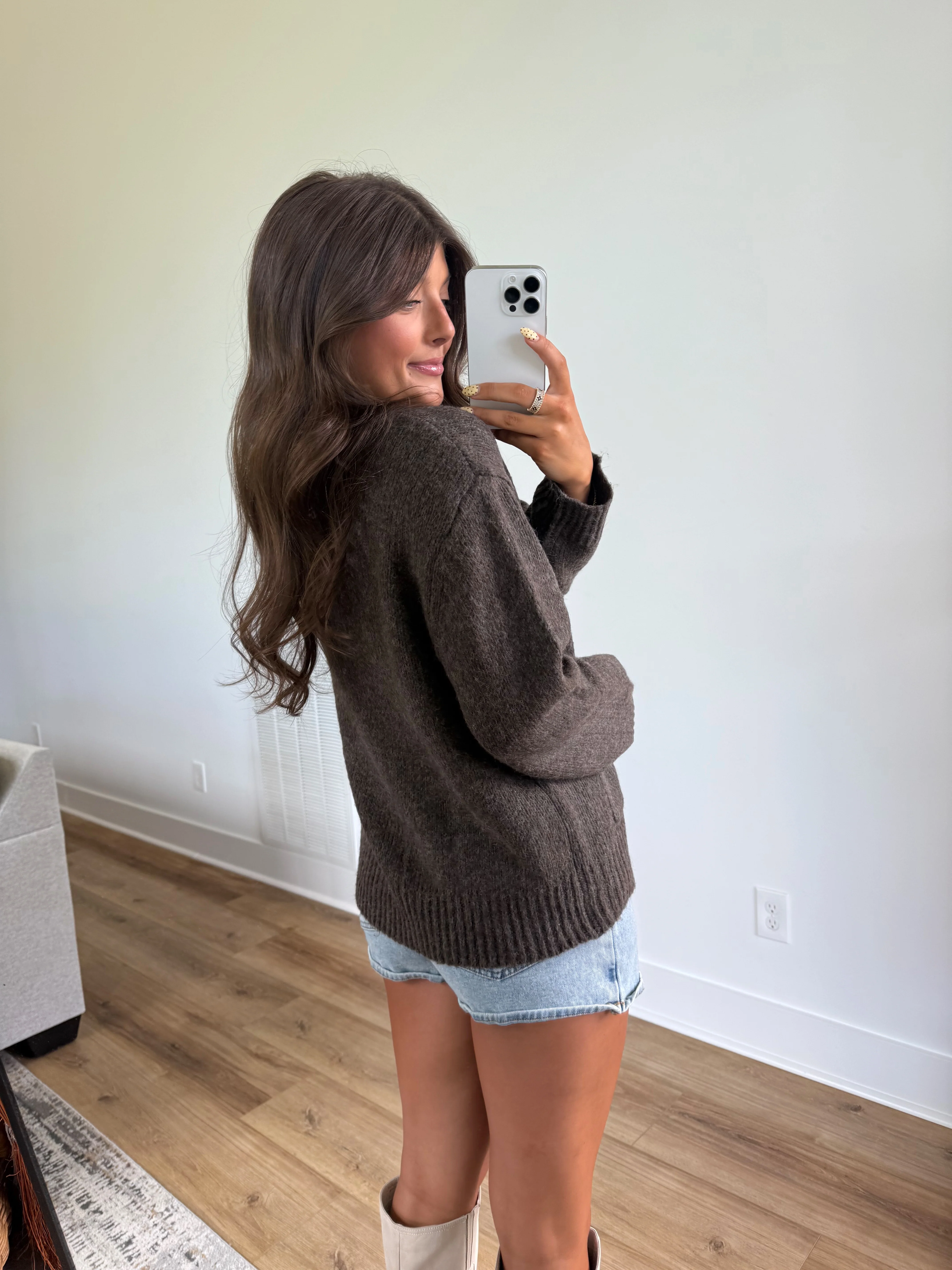 Snuggle Up Sweater (Dark Brown) - Image 4