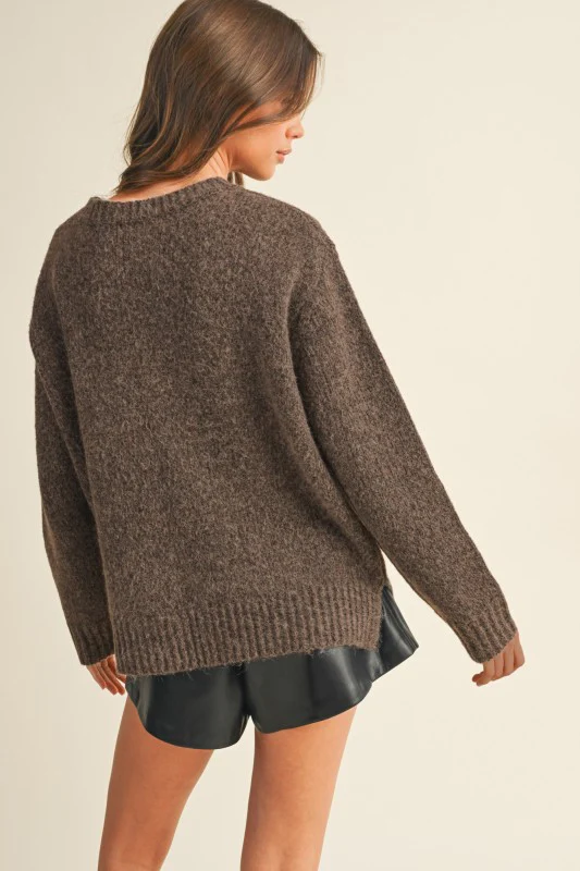 Snuggle Up Sweater (Dark Brown) - Image 6