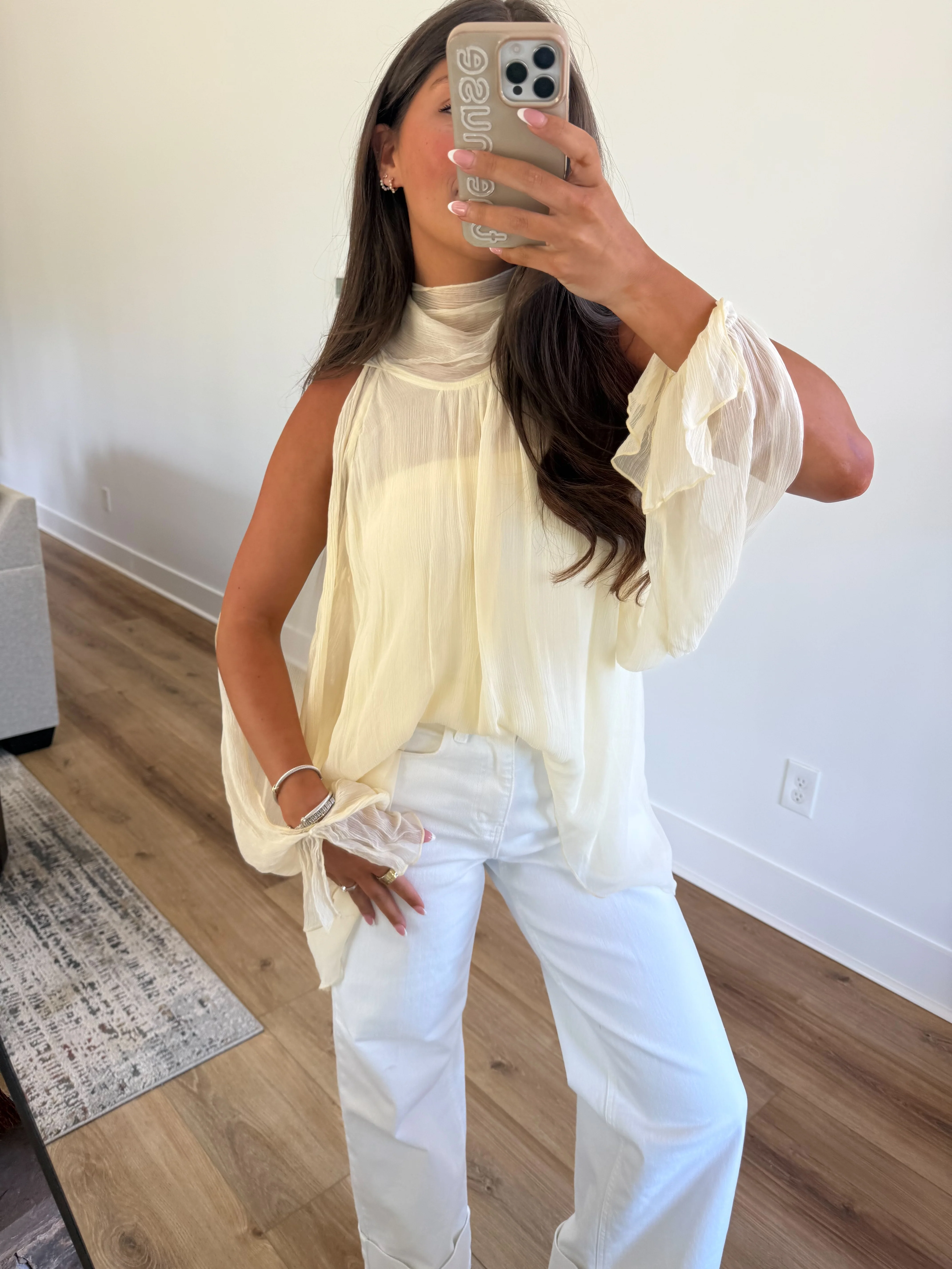 Soft Wrap Scarf Top - Image 2